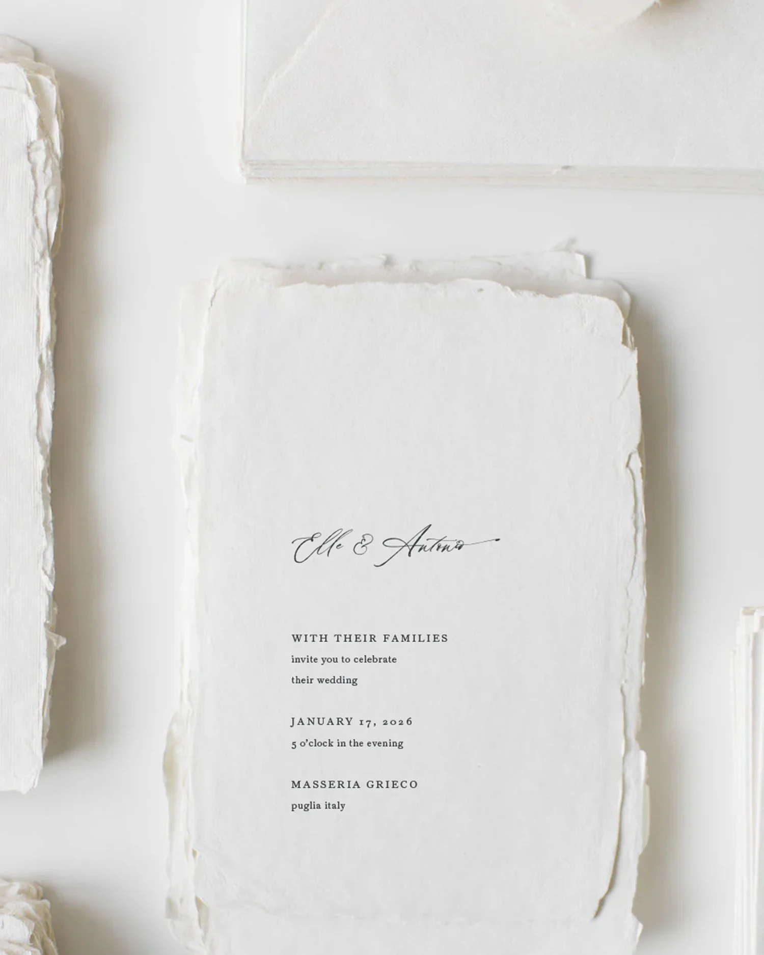 Elle Romantic Wedding Invitations
