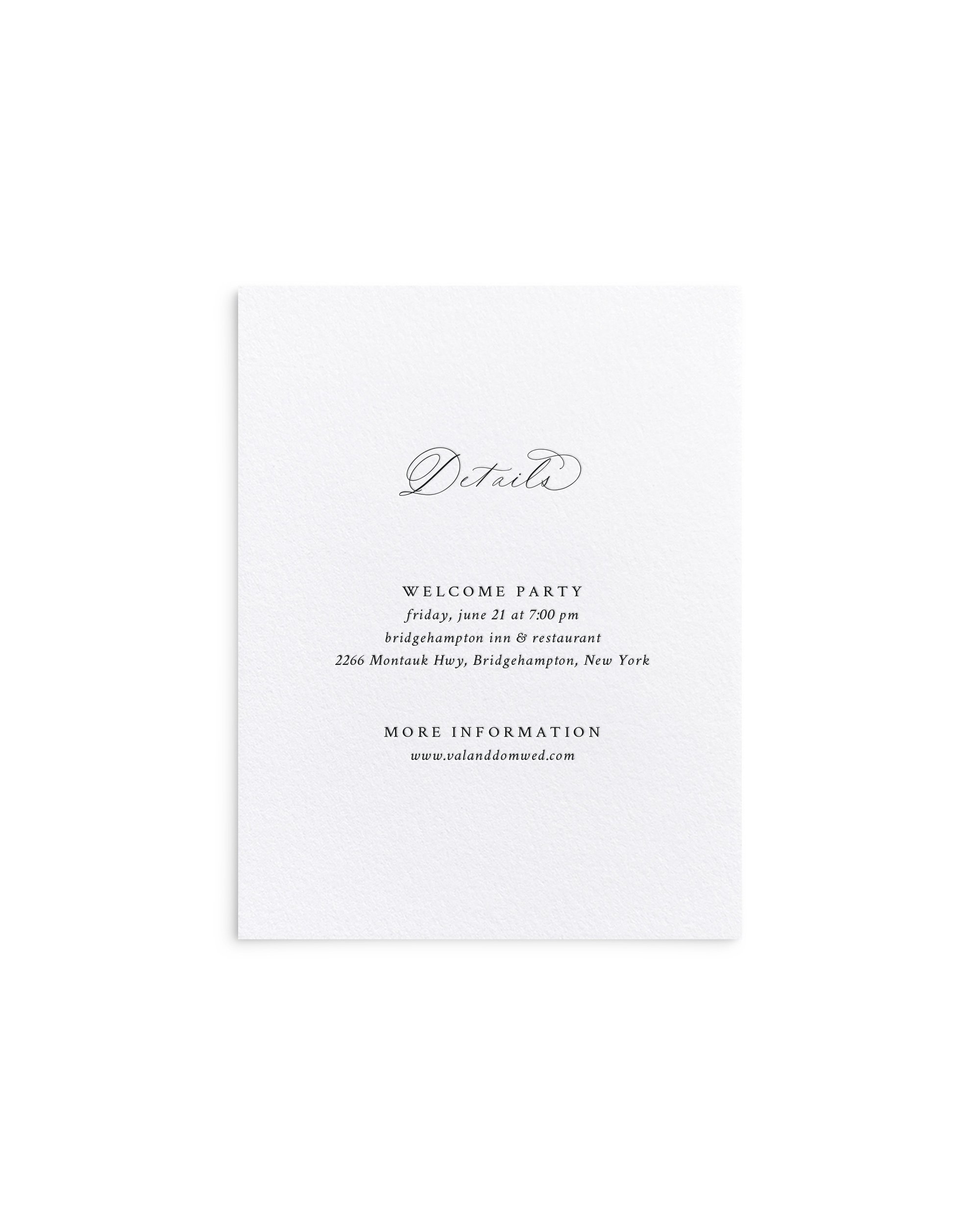 Valentina Collection - Large Insert Card