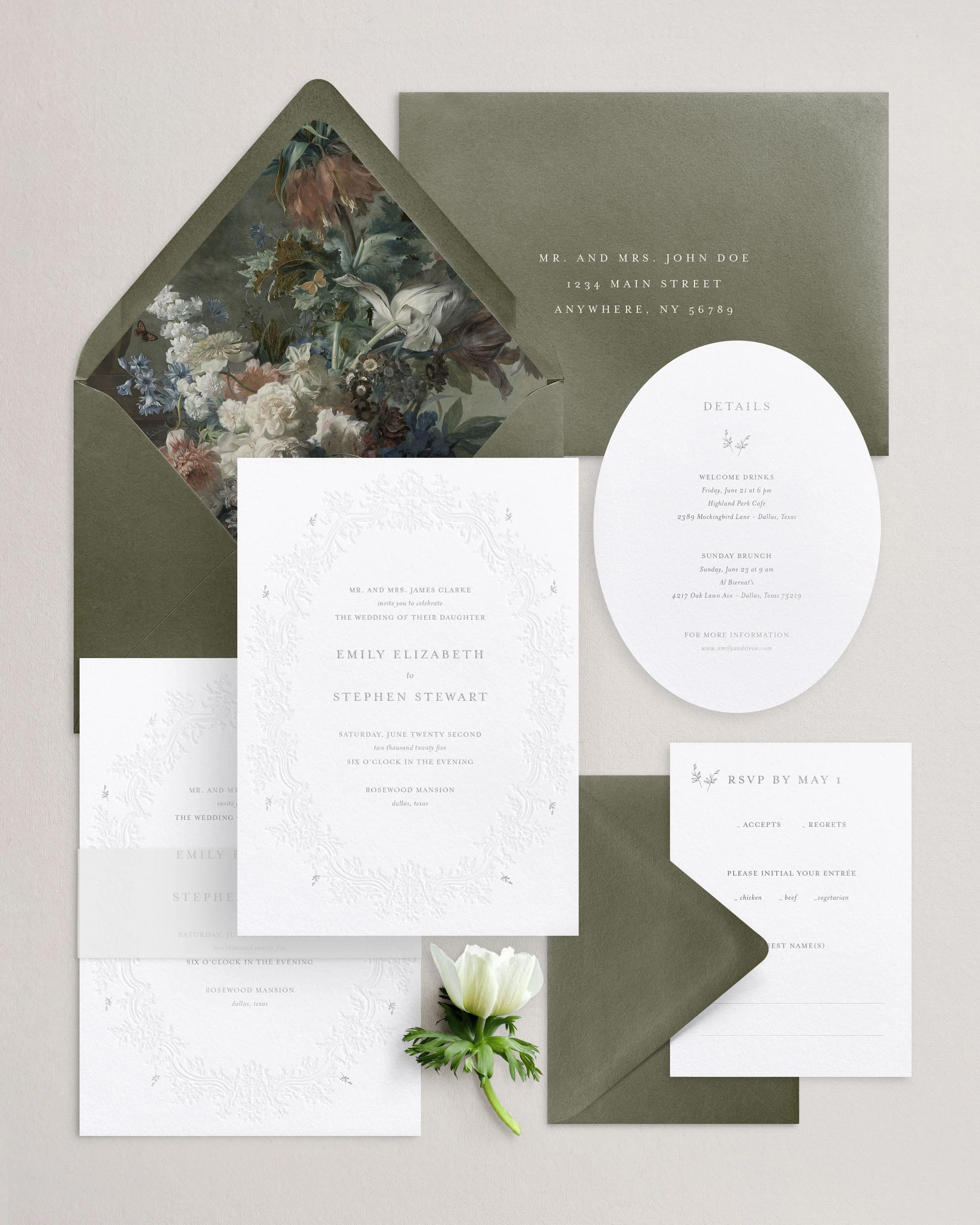 Emily Letterpress Wedding Invitations