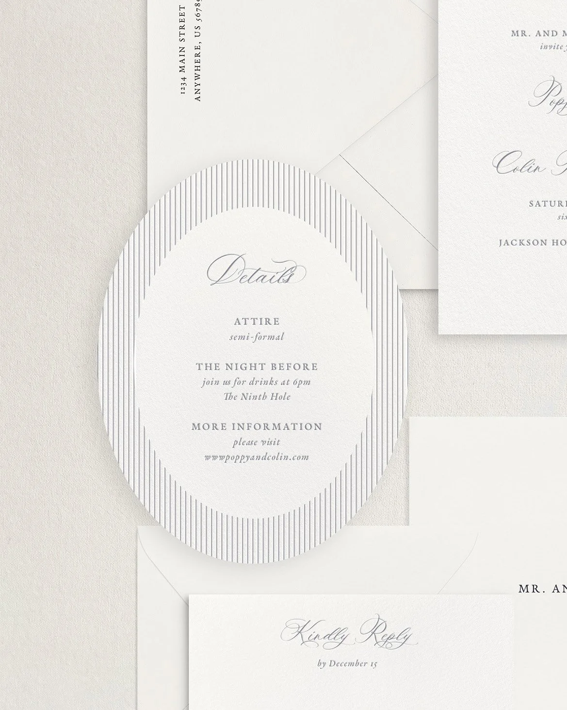 Poppy Custom Crest Wedding Invitations Lavender 3.jpg