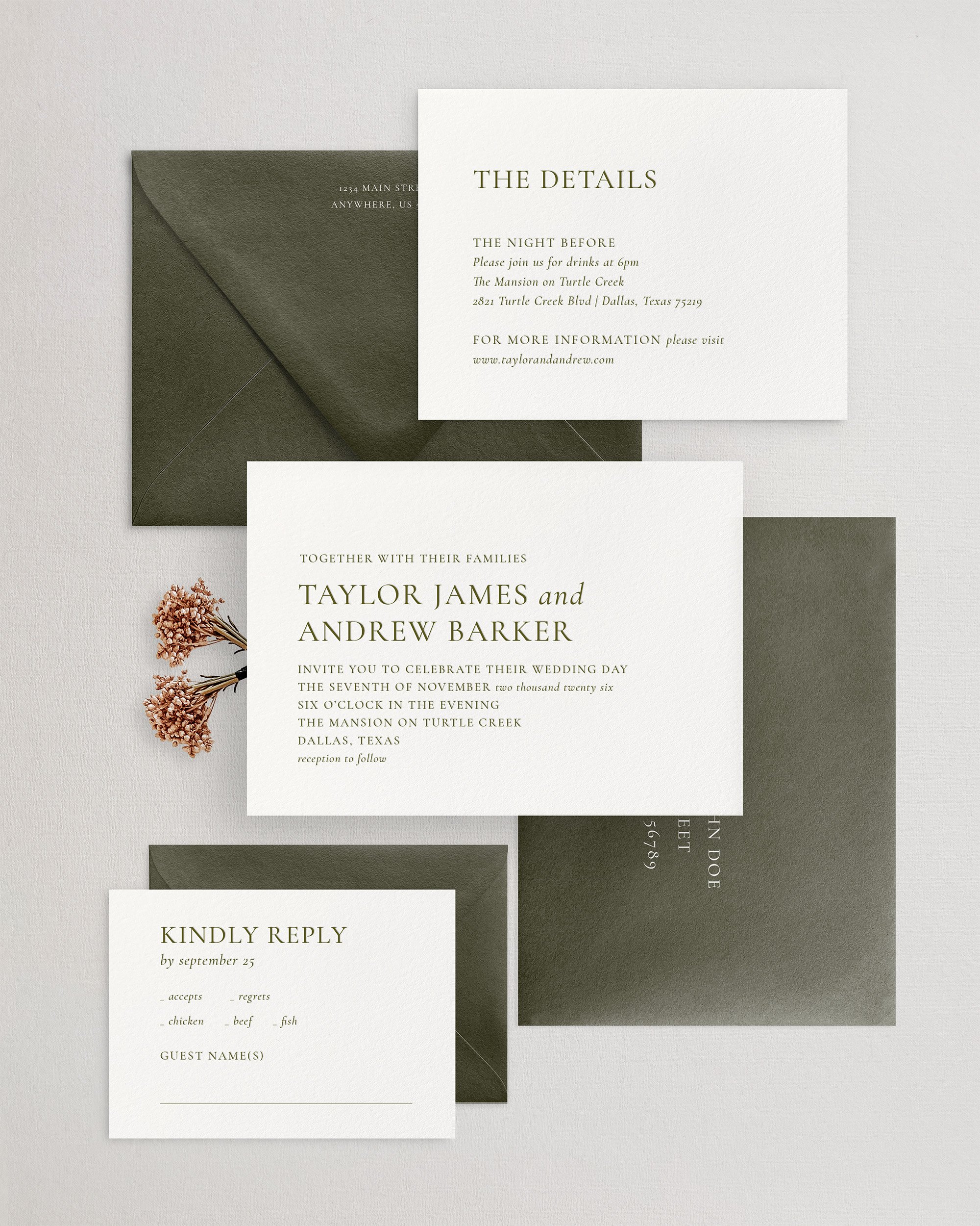 Taylor Wedding Invitations