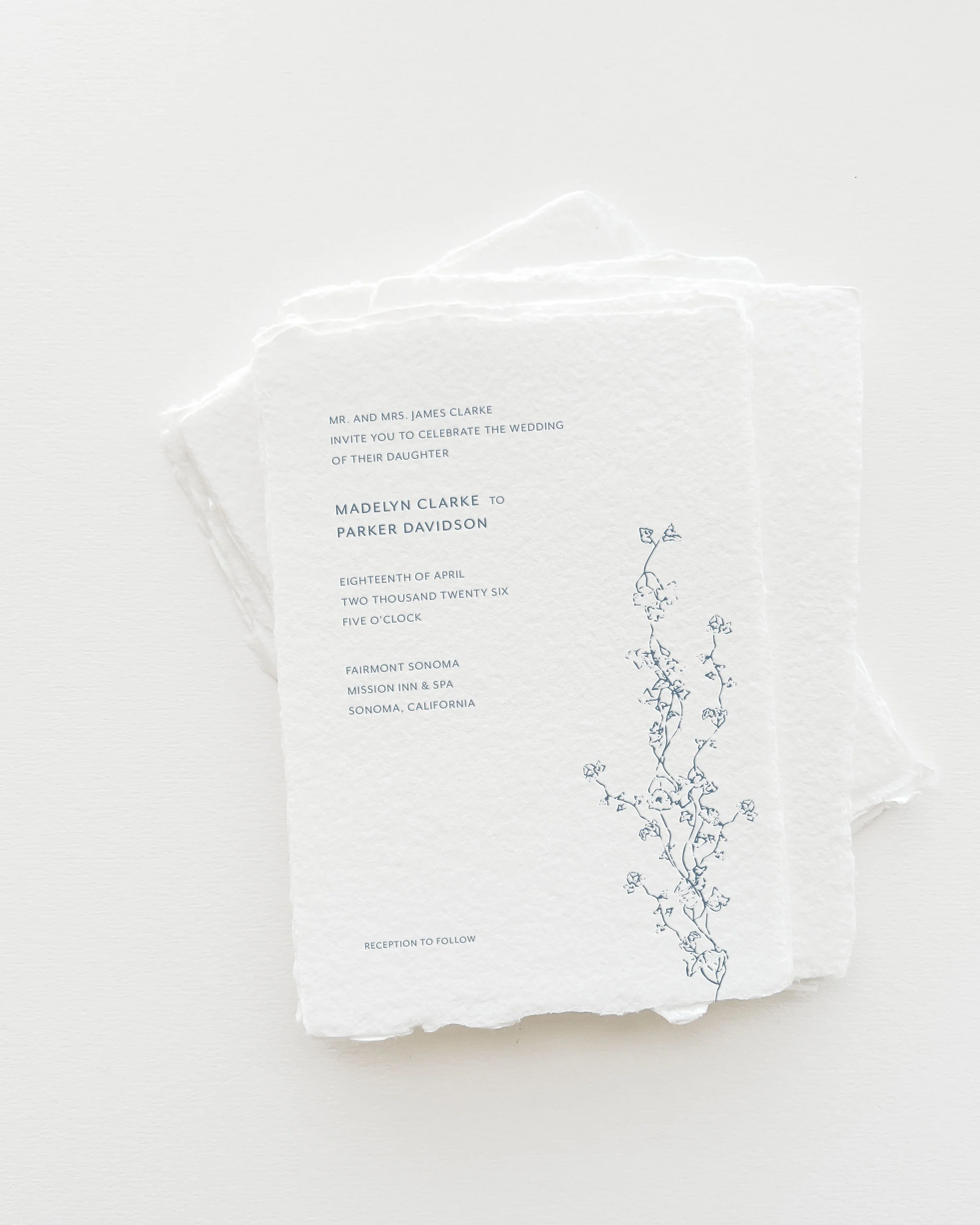 Madelyn Letterpress Wedding Invitations