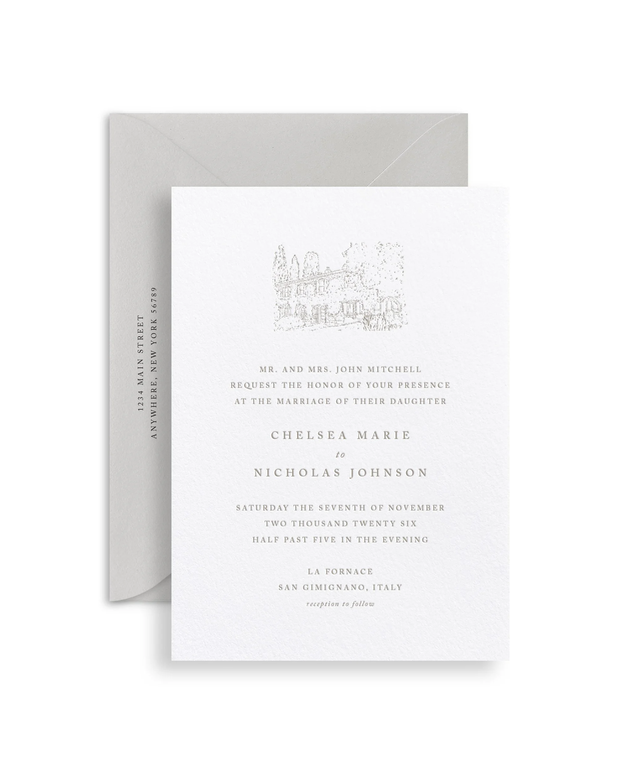 Chelsea Collection - Invitation and Envelope
