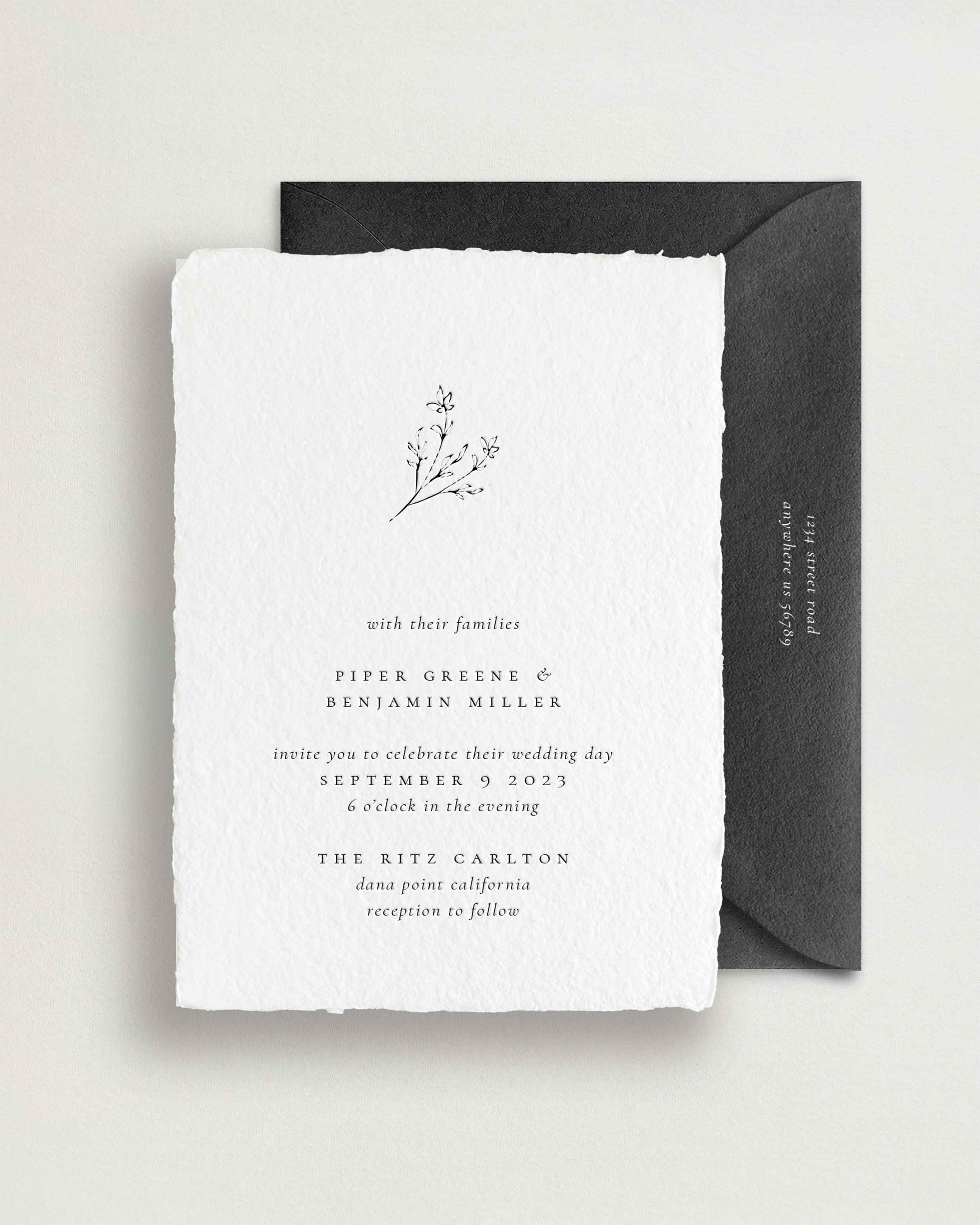 Piper Botanical Wedding Invitations