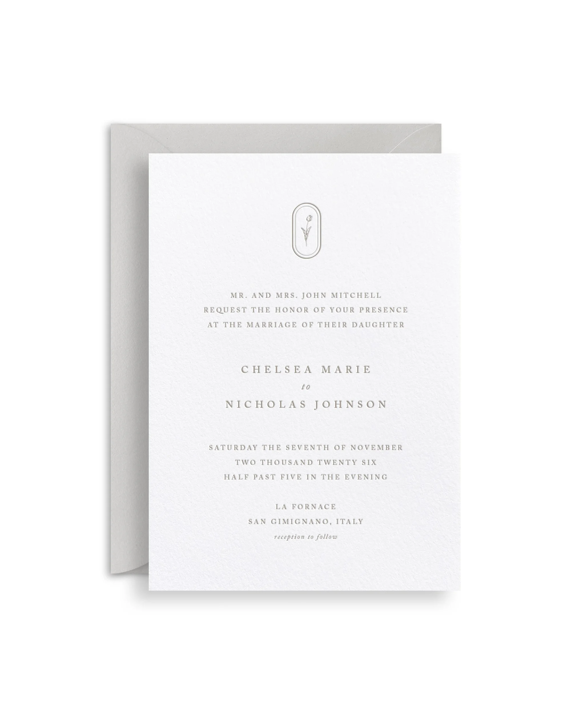 Chelsea Collection - Invitation and Envelope