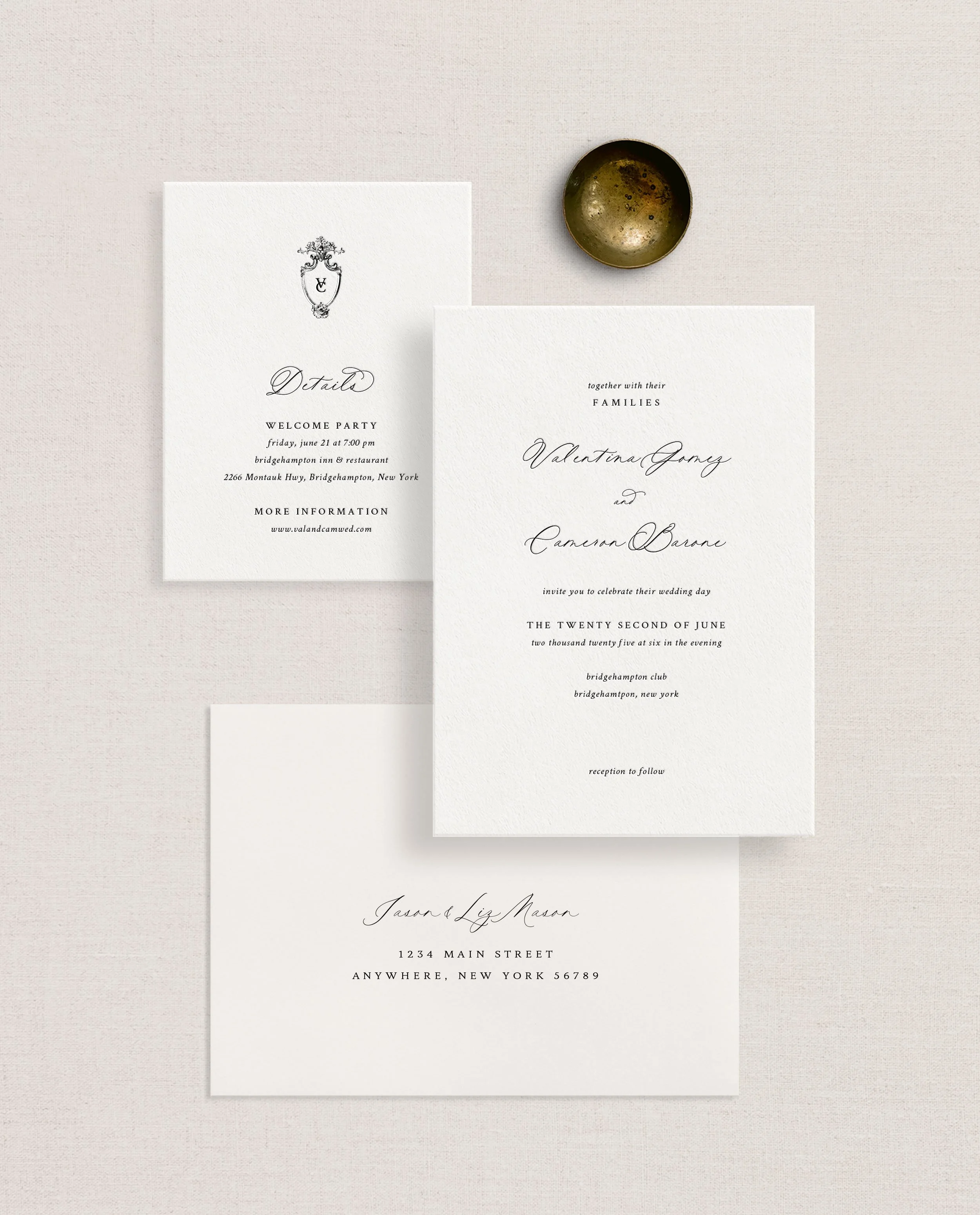 Aurelia Letterpress Wedding Invitations
