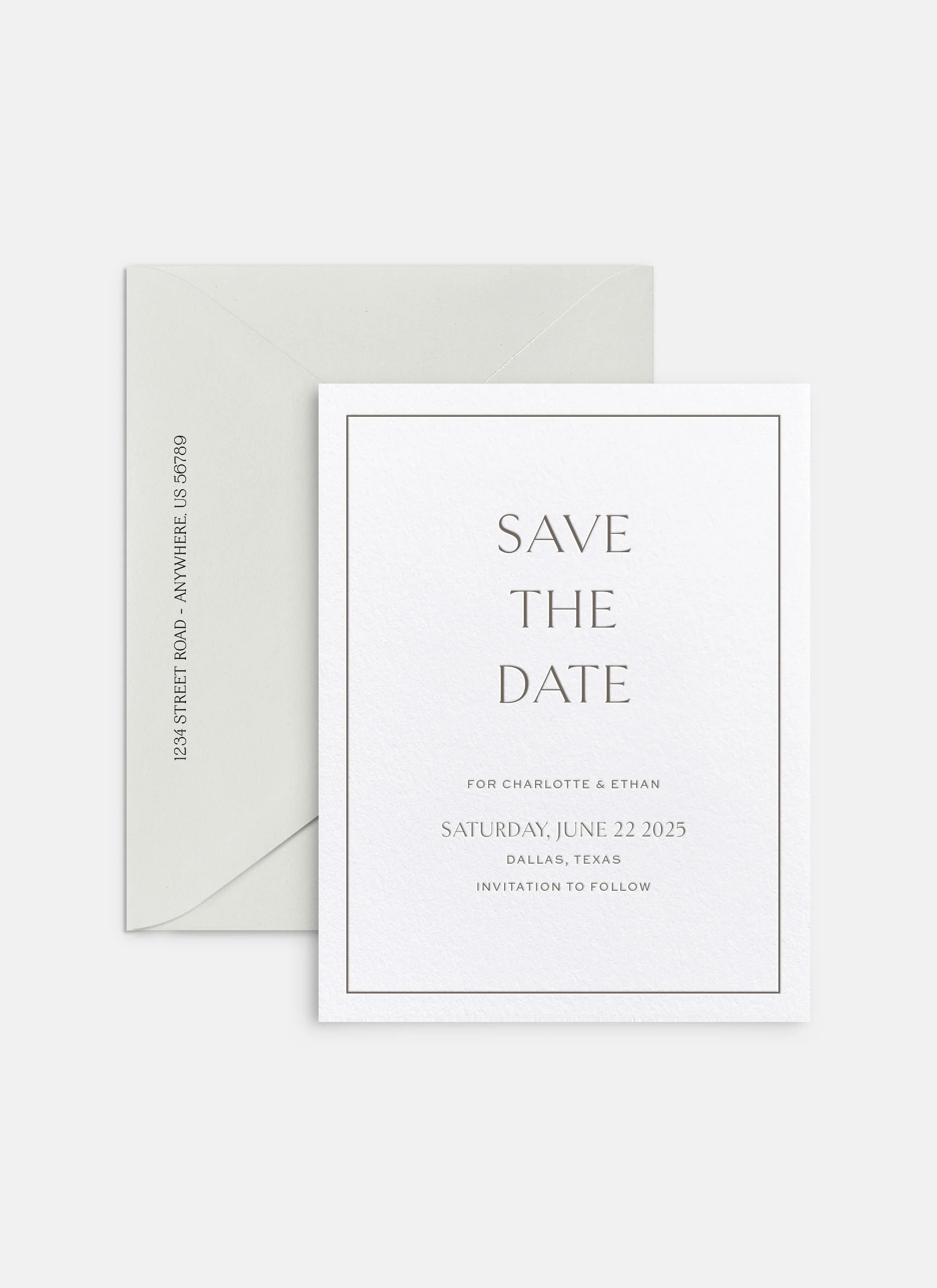 Charlotte Letterpress Save the Dates