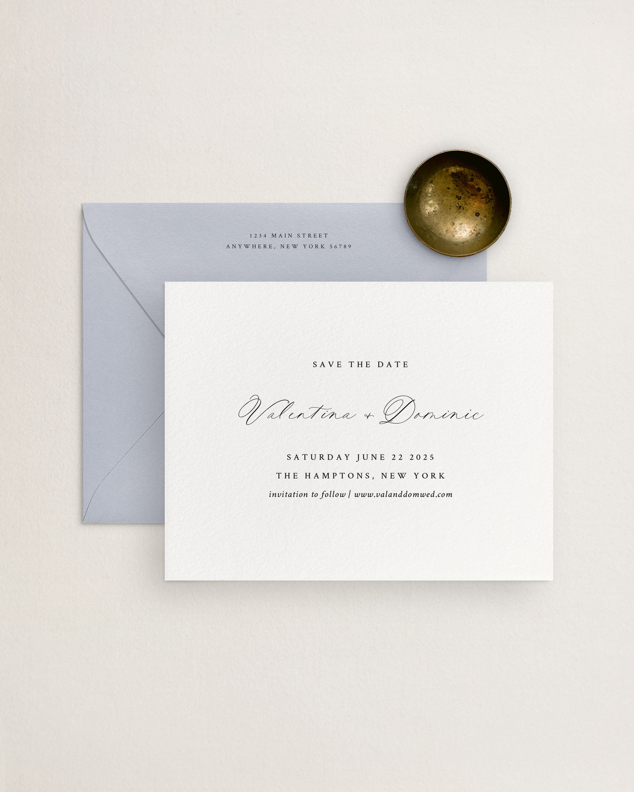 Valentina Calligraphy Save the Dates