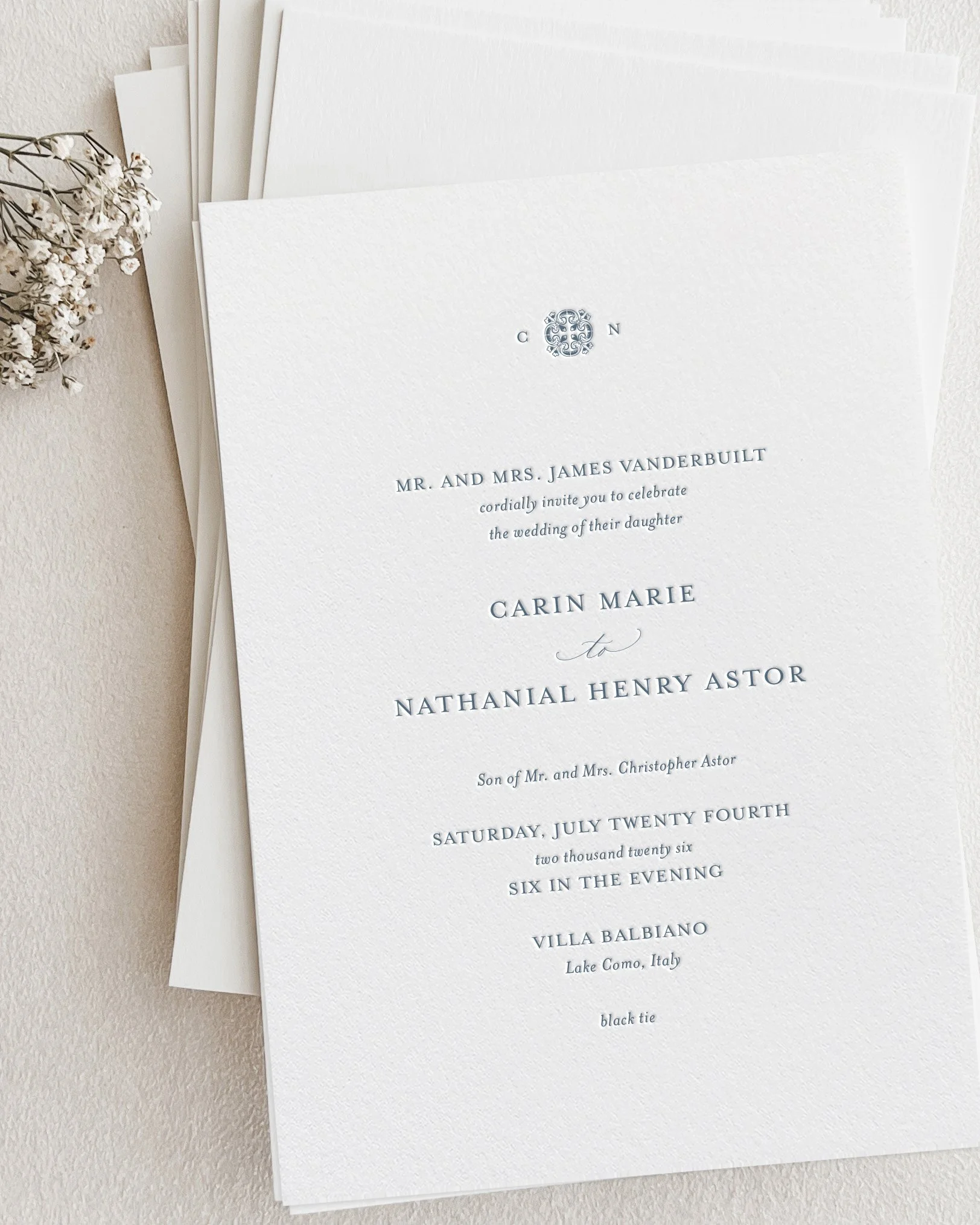 Lake Como Wedding Invitations