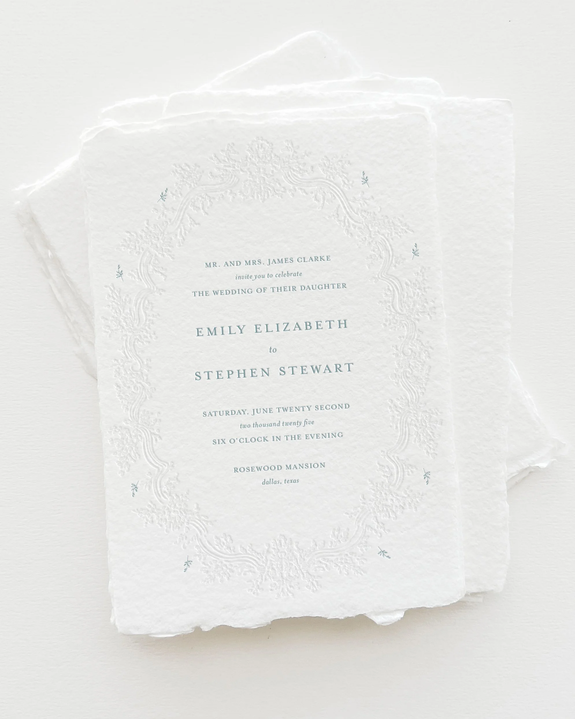 Emily Letterpress Wedding Invitations