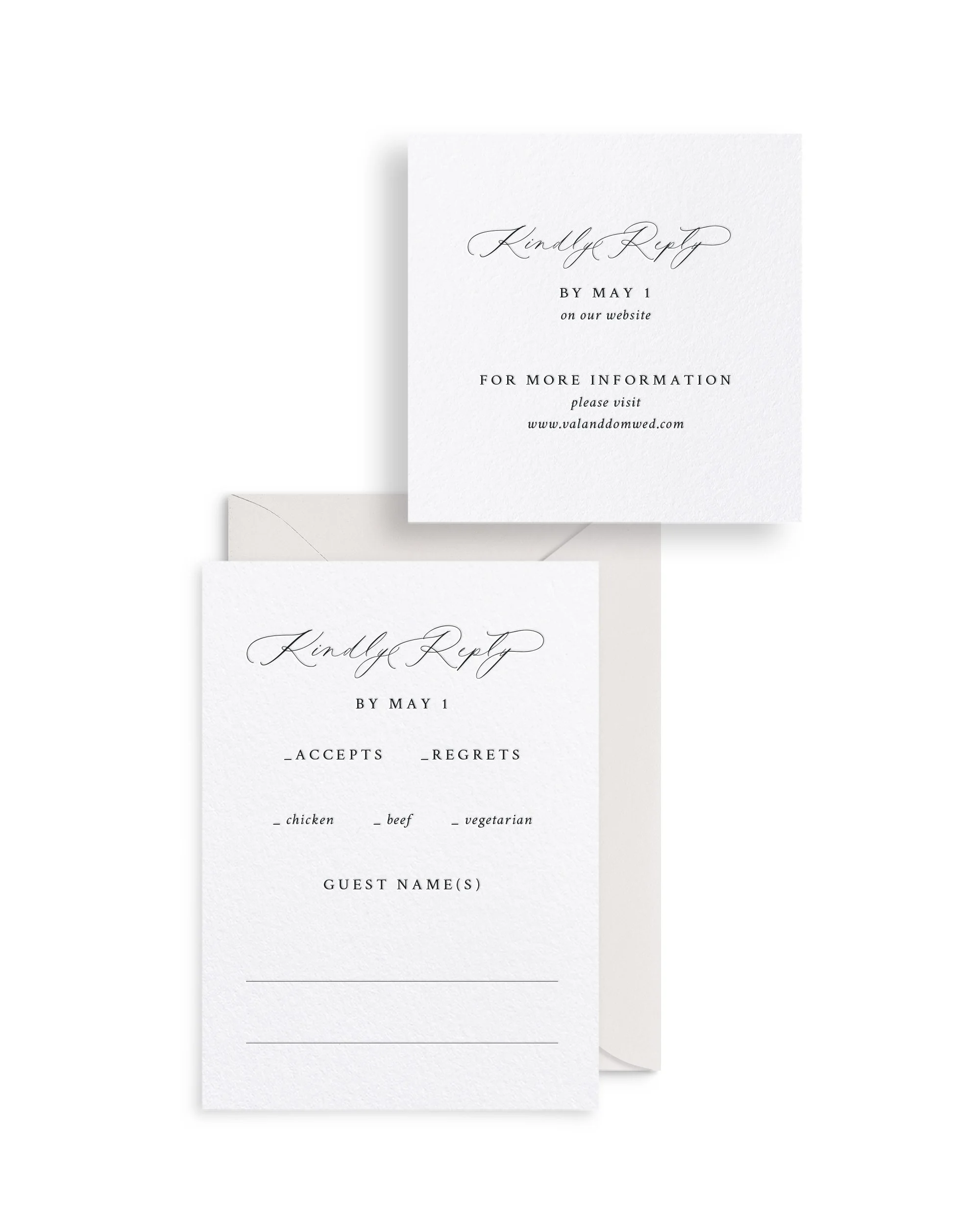 Valentina Collection - Reply Cards