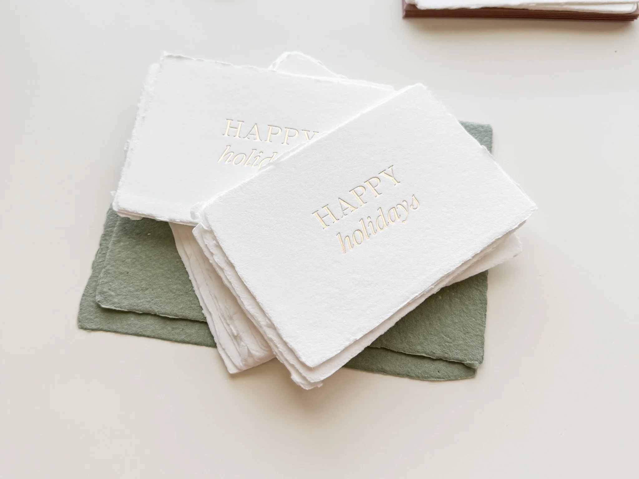 Happy Holidays Petite Foil Printed Cards