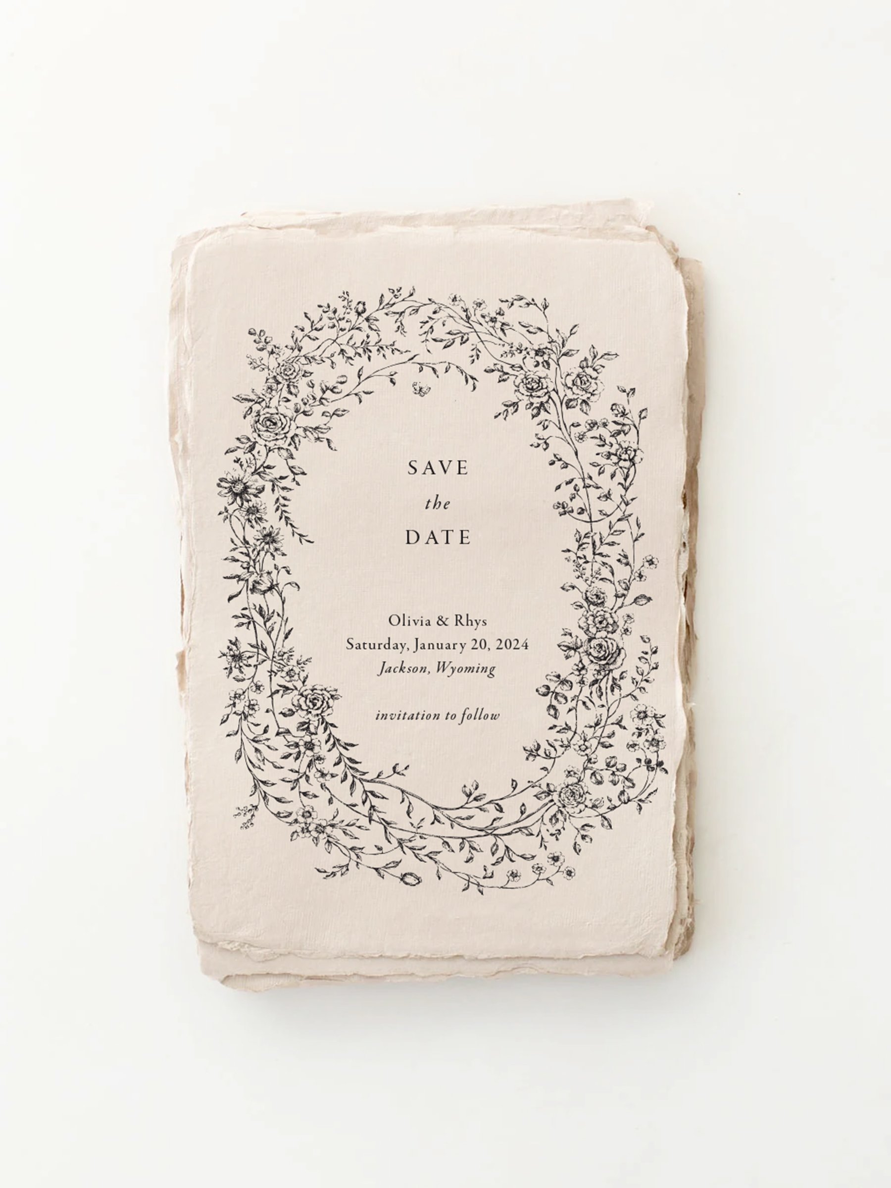 Olivia Floral Save the Dates