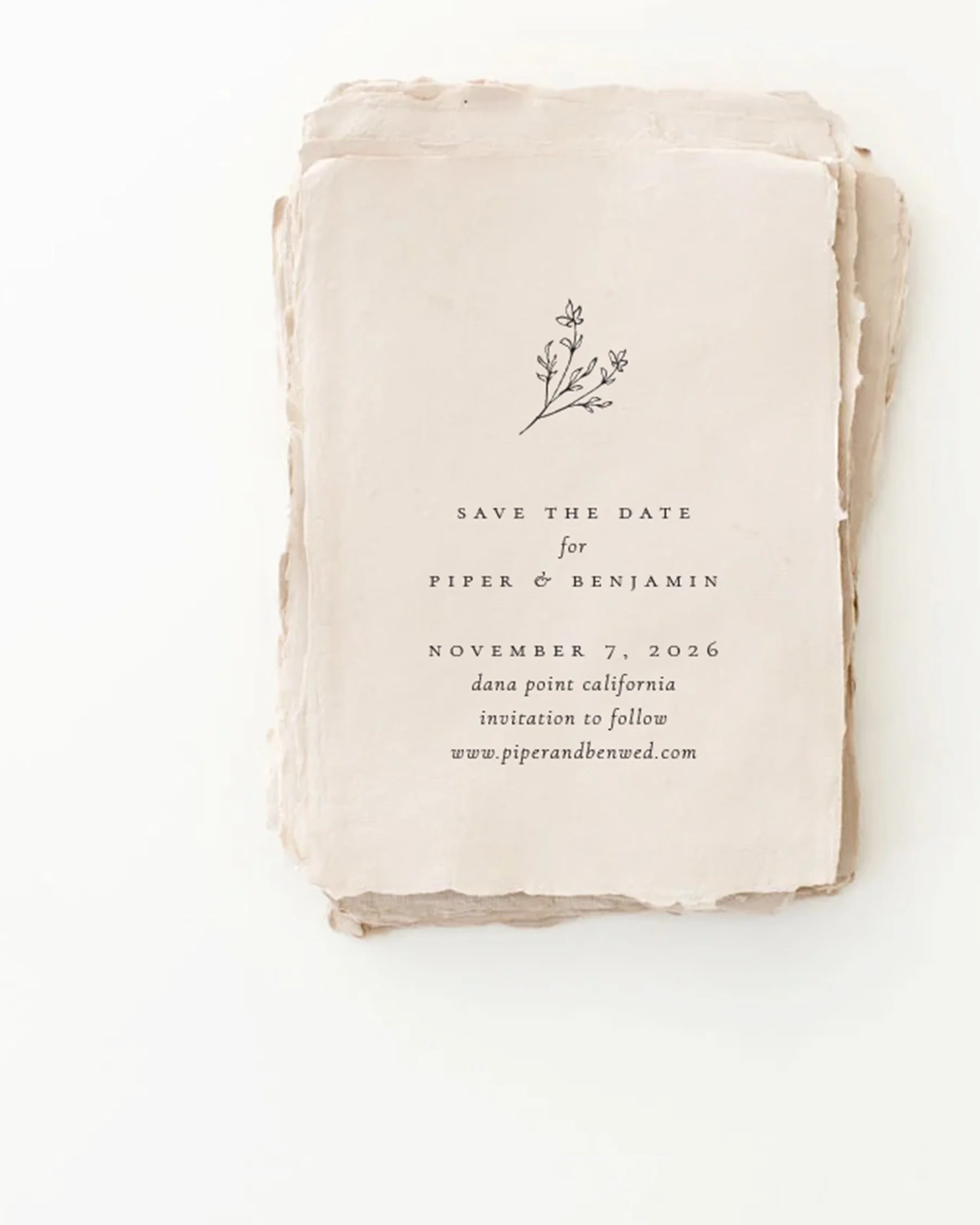 Piper Minimalist Save the Dates
