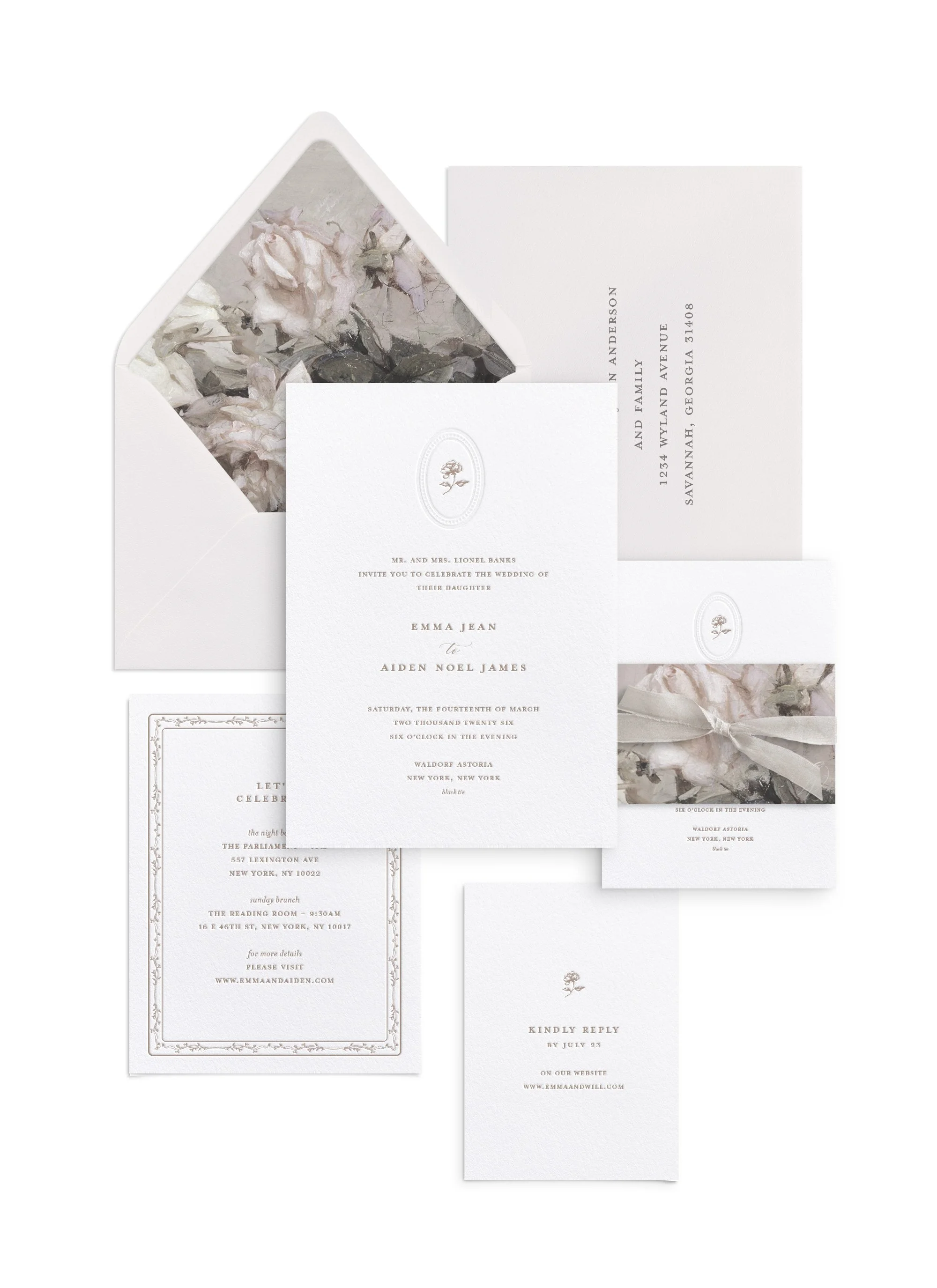 Emma Wedding Invitations - Couture Collection