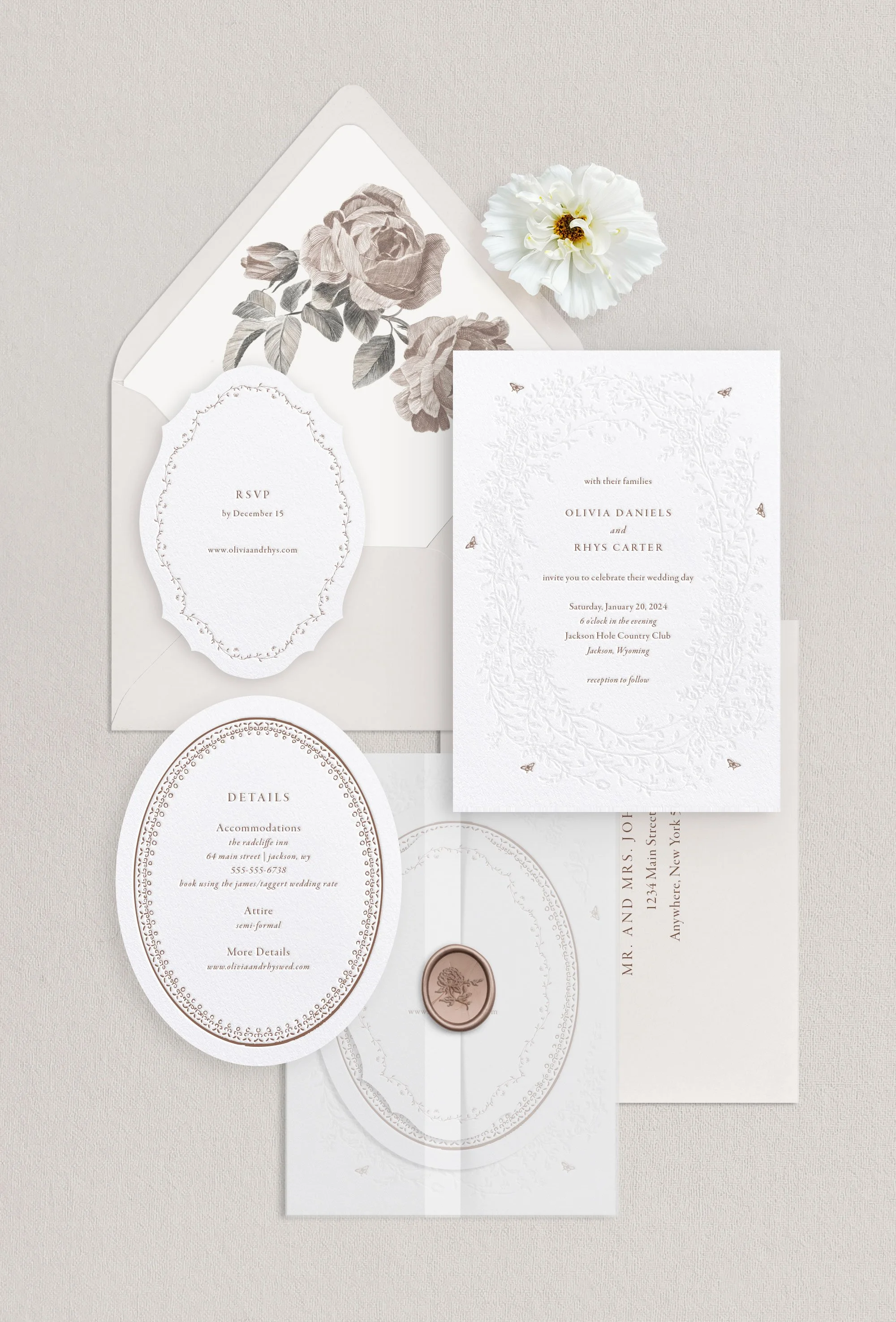 Olivia Wedding Invitations - Couture Collection
