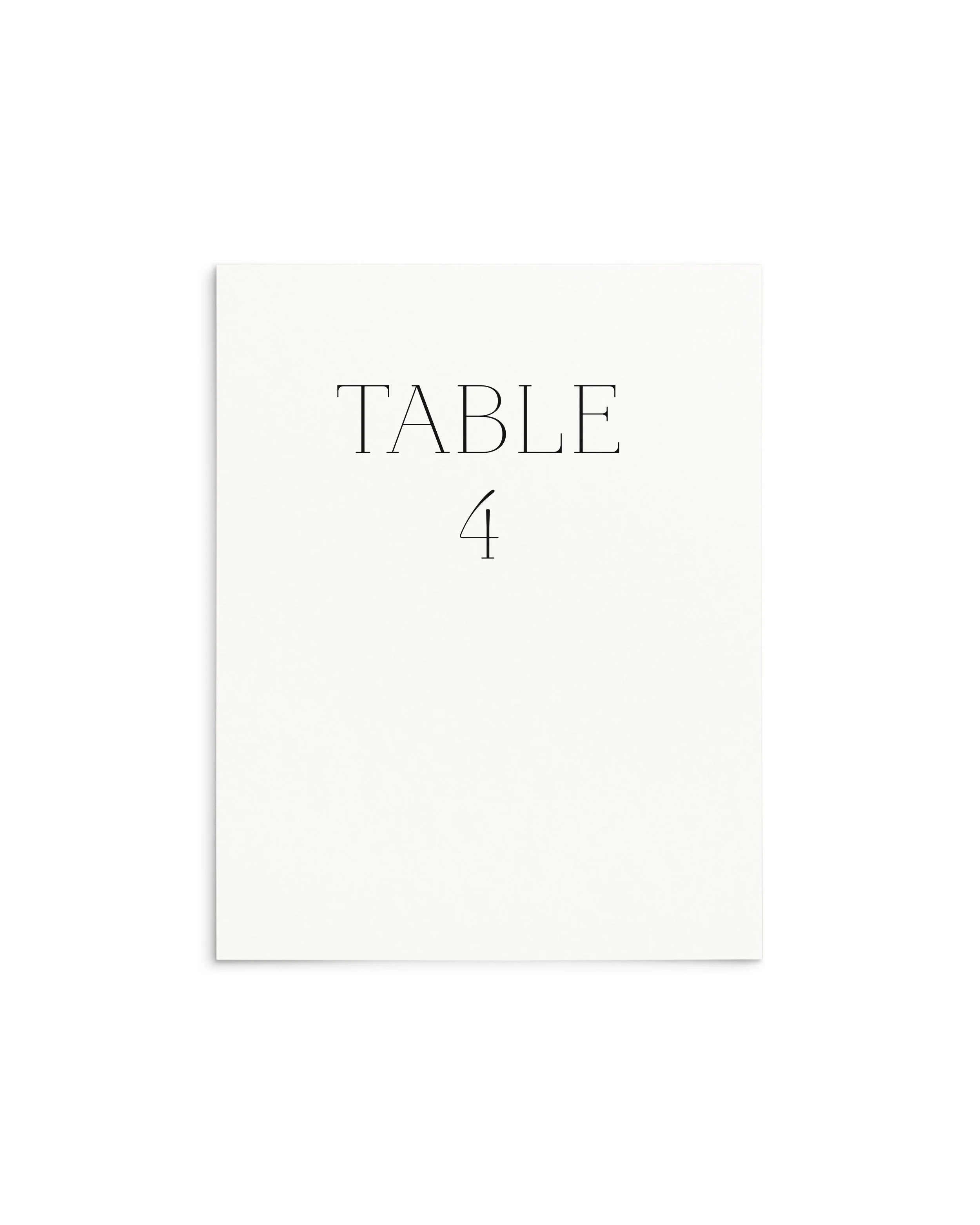 Brynne Wedding Table Numbers