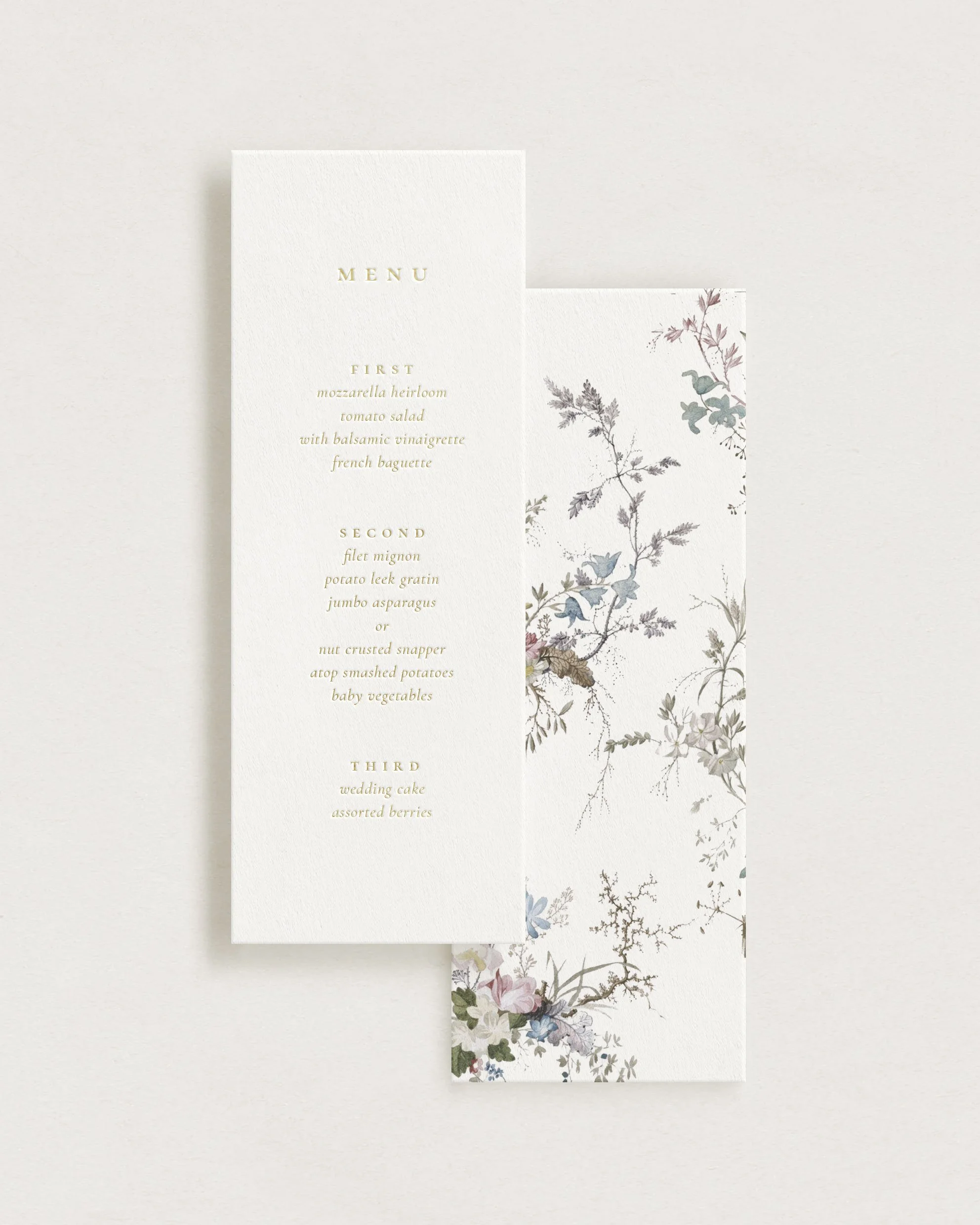 Luxe Foil Pressed Menus No. 1