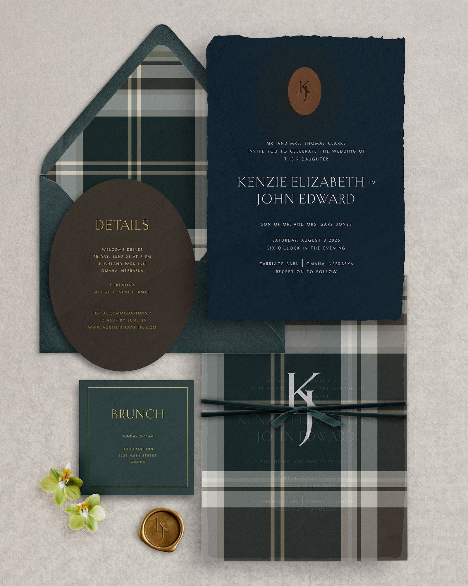 Plaid Custom Wedding Invitations.jpg