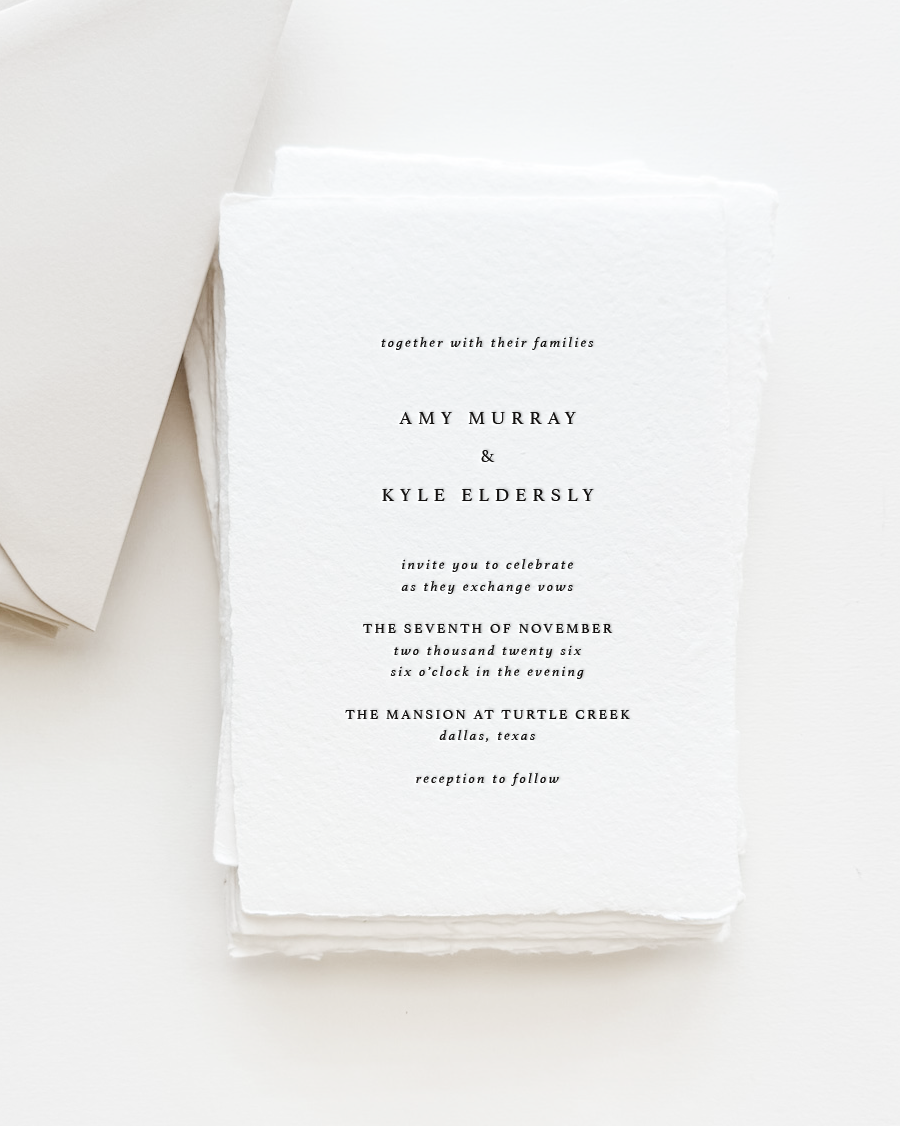 Amy Modern Letterpress Wedding Invitations