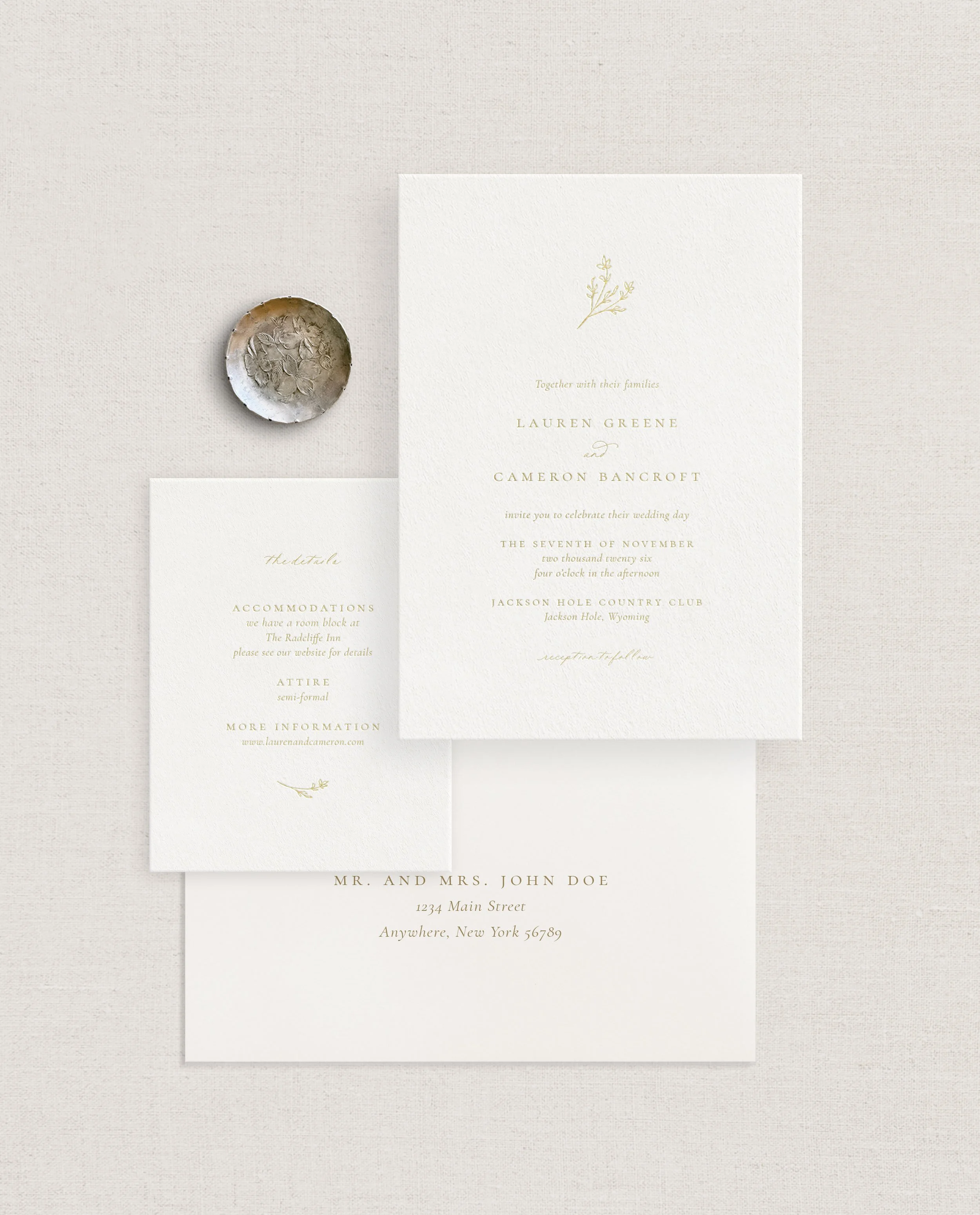 Maison Letterpress Wedding Invitations