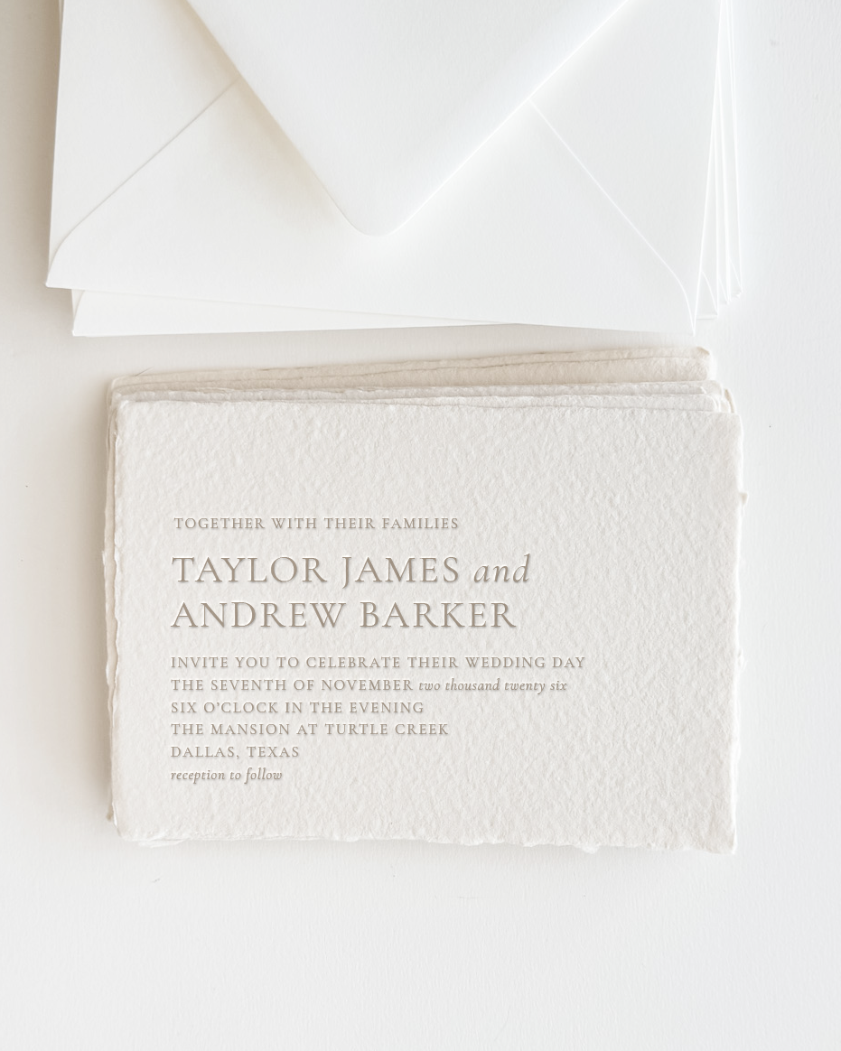 Taylor Letterpress Wedding Invitations