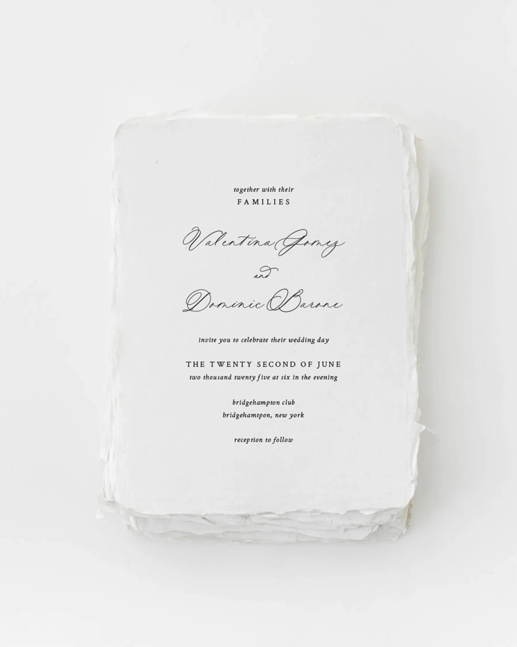Valentina Calligraphy Wedding Invitations