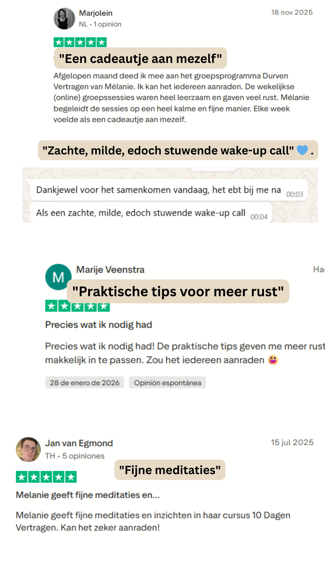 Reviews deelnemers 2