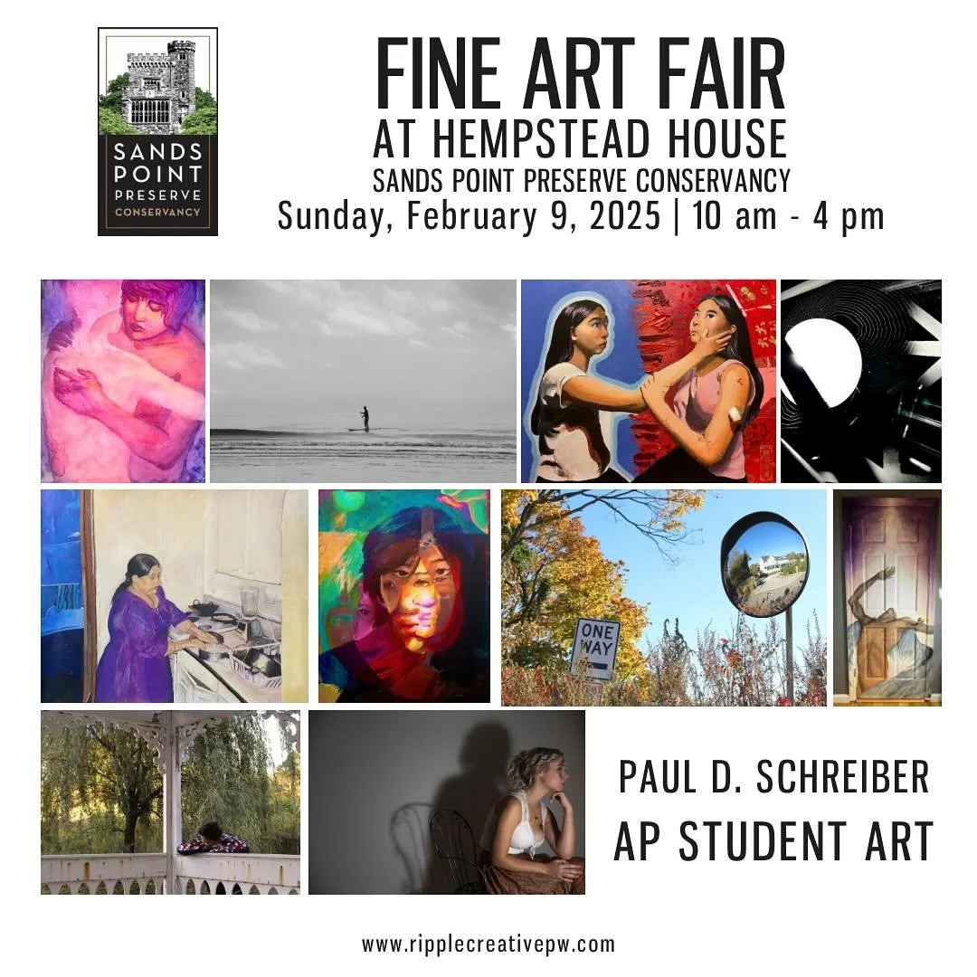 We&rsquo;re proud to feature AP Art students from Paul D. Schreiber High School in this year&rsquo;s Fine Art Fair as part of our Emerging Artist Exhibit!

Be sure to visit their showcase on the upper level of the Hempstead House and support these ta