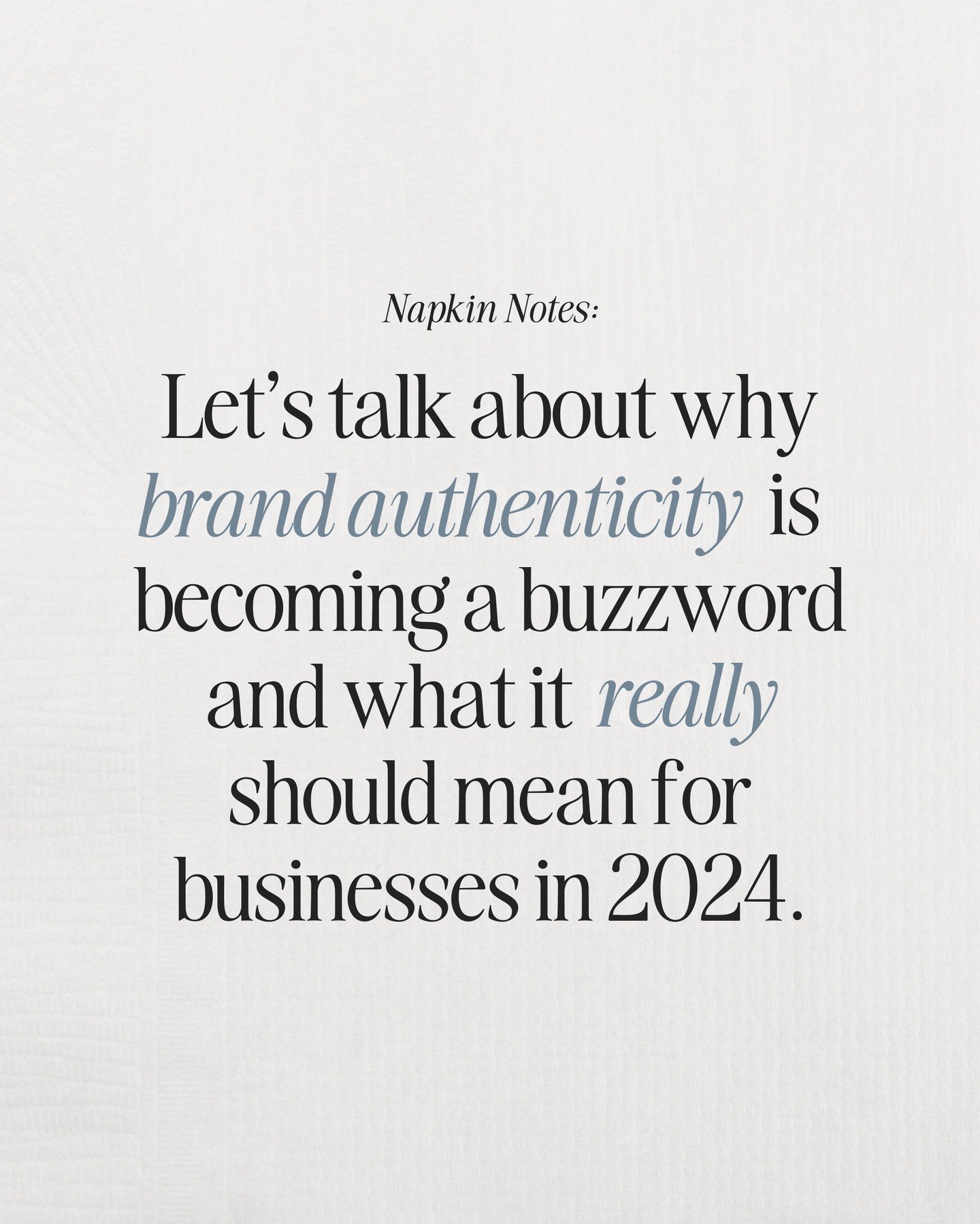 Let&rsquo;s talk about why 'brand authenticity' is becoming a buzzword and what it really should mean for businesses in 2024.

Brand authenticity is one of those topics people LOVE to make more complicated than it needs to be.
But it doesn&rsquo;t ha
