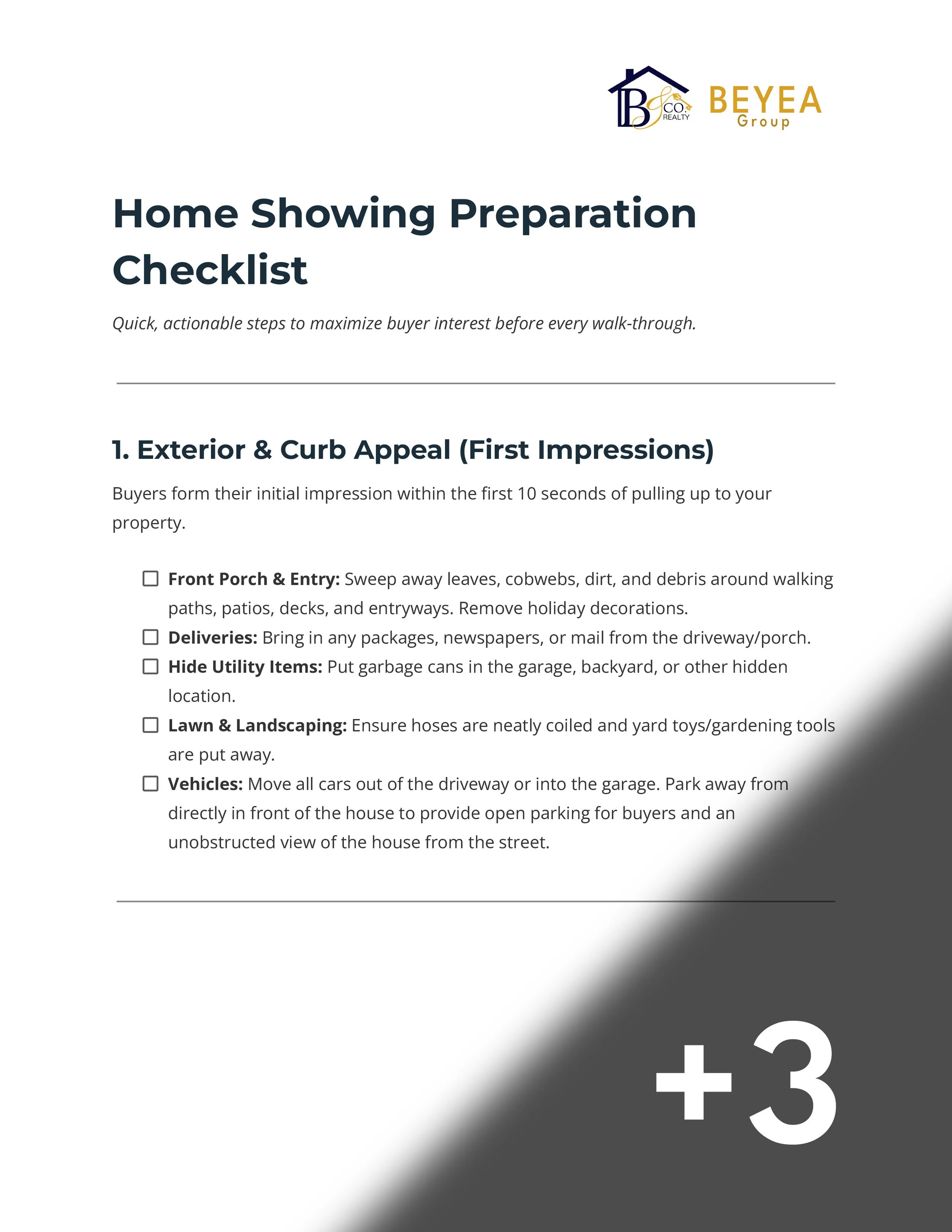 Home Prep Checklist
