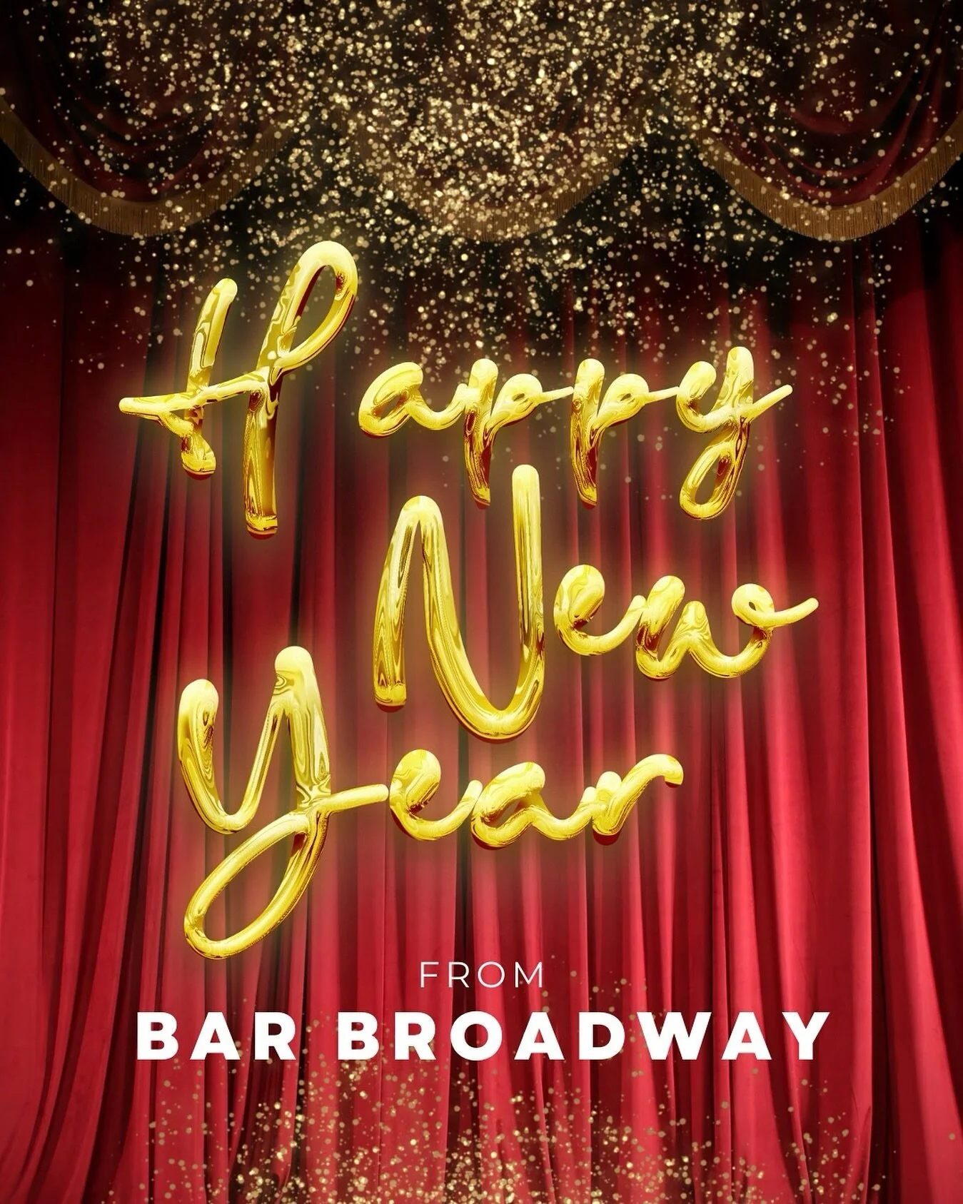 Wishing a spectacular New Year to our phenomenal acts and cherished customers at Bar Broadway! 🎉

May the stage of 2024 be filled with dazzling performances, laughter, and unforgettable moments. 

Here&rsquo;s to another year of extraordinary entert