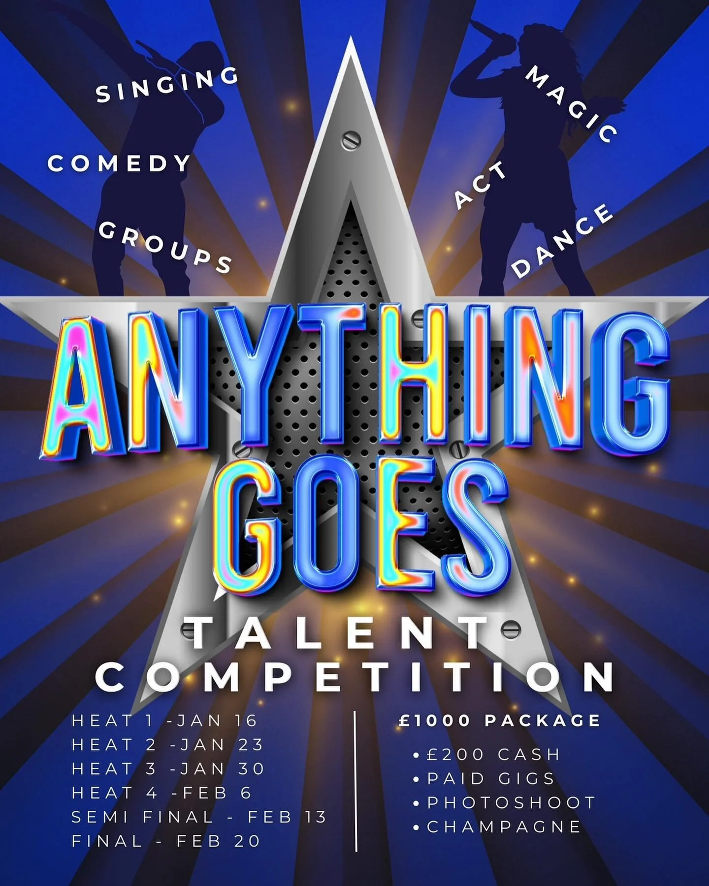 Get ready to showcase your unique talents at Bar Broadway&rsquo;s &ldquo;Anything Goes&rdquo; Talent Competition! Whether you&rsquo;re a singer, dancer, comedian, or have an extraordinary skill, we want to see it all! 

📅 Save the dates for the heat