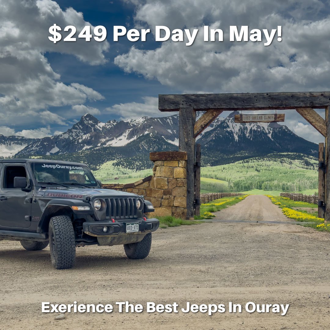 Jeep season is HERE!  Ditch the winter blues and hit the trails in a brand-new 2024 Jeep Rubicon.

Memorial Day weekend is the PERFECT time to plan your off-road adventure. 

👉 MAY SPECIAL: $249/day rentals!

Don't miss out on the ultimate spring ge