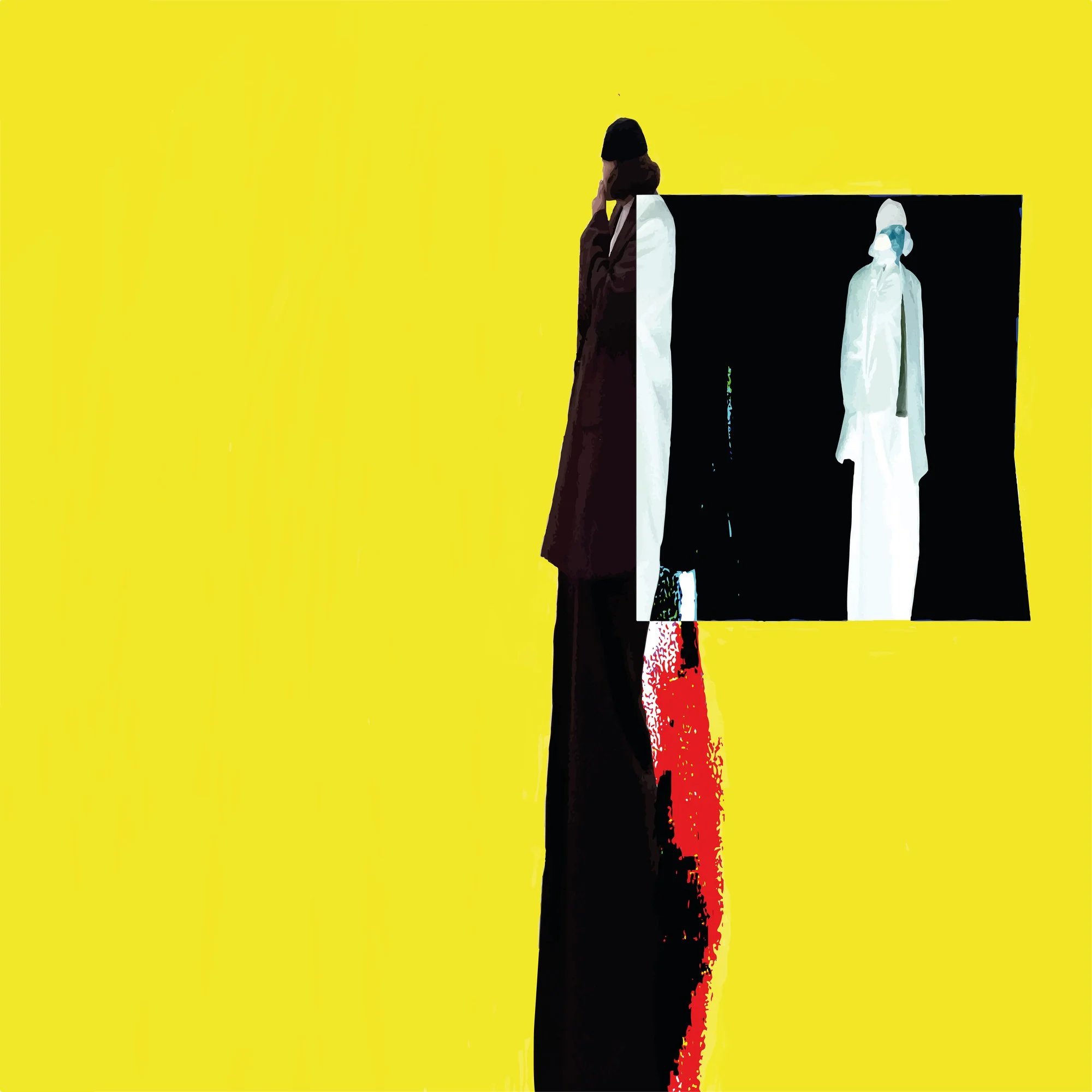 Couverture de Pépètes Penthouse : une silhouette devant un fond jaune.
