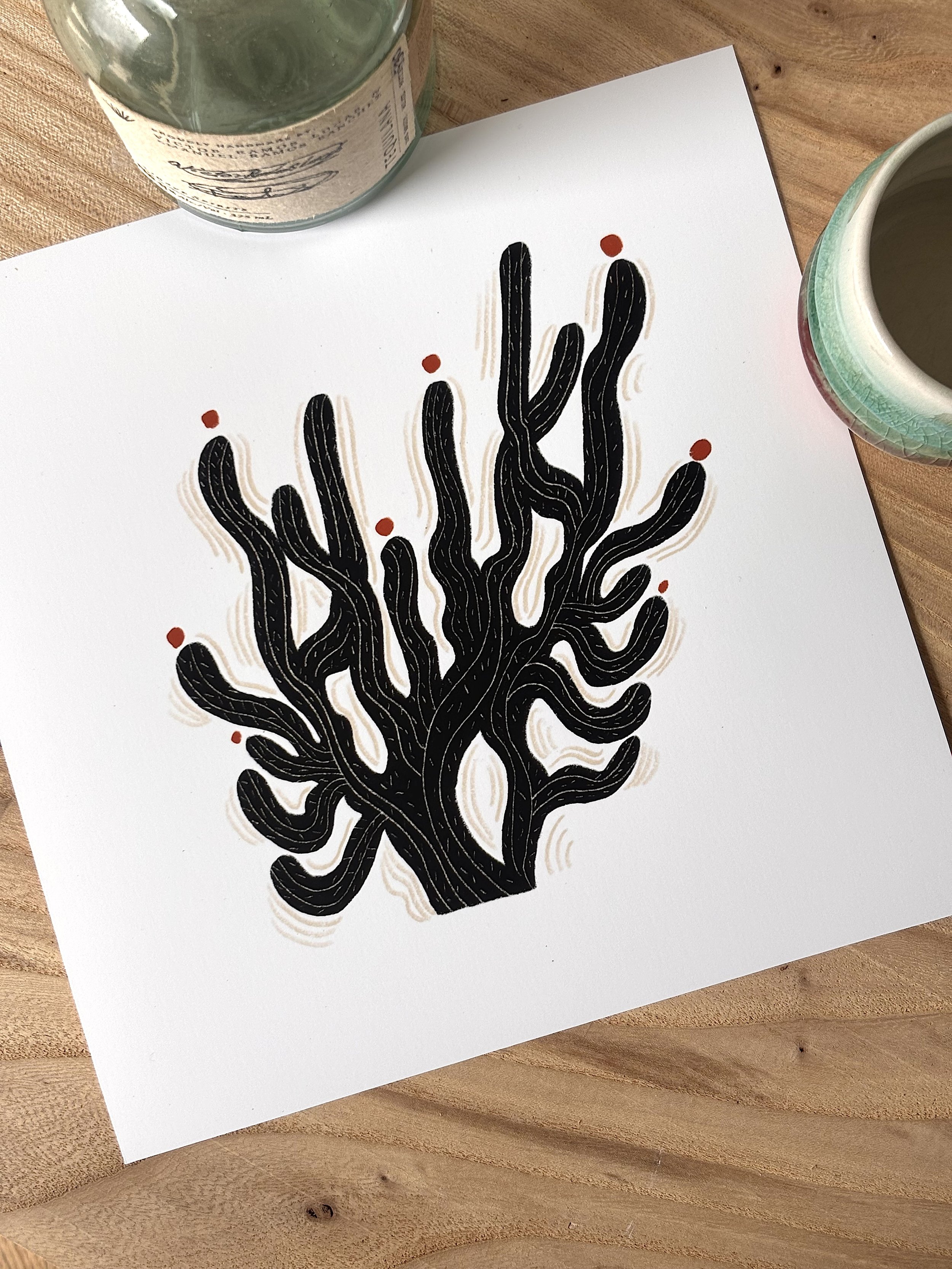 Desert Dwellers Organ Pipe Cactus | 9x9 Art Print