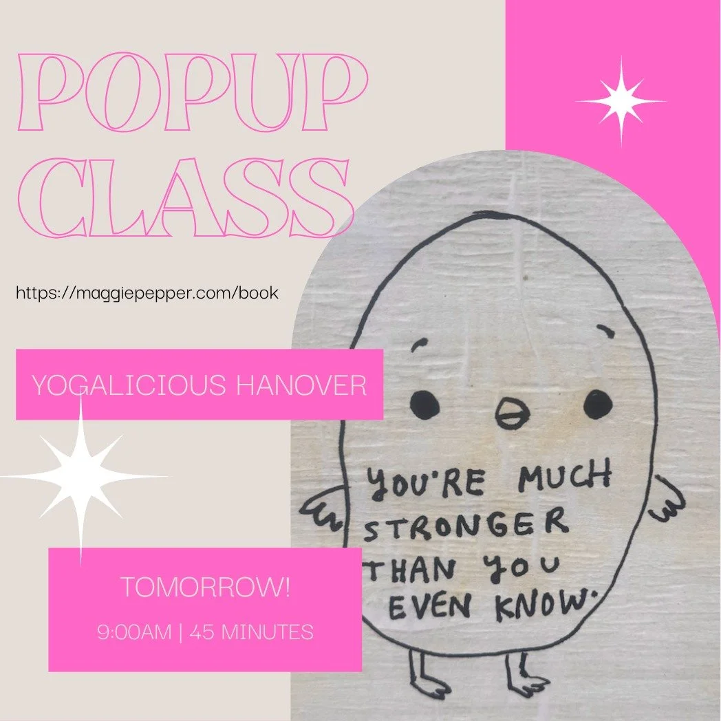 ⭐POPUP PILATES TOMORROW⭐

9:00 AM YOGALICIOUS HANOVER - book on maggiepepper.com 

See you soon!