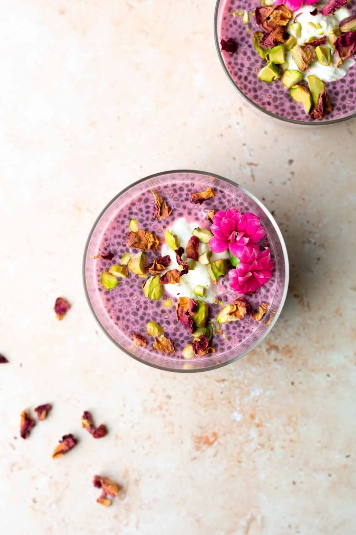 Enchanted Chia Seed Porridge with Cardamom, Hibiscus & Pistachios