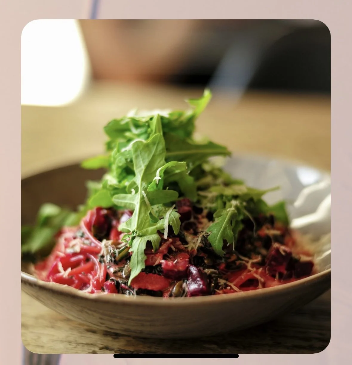 Wild Rice and Kale Bowl with Beet Dressing
