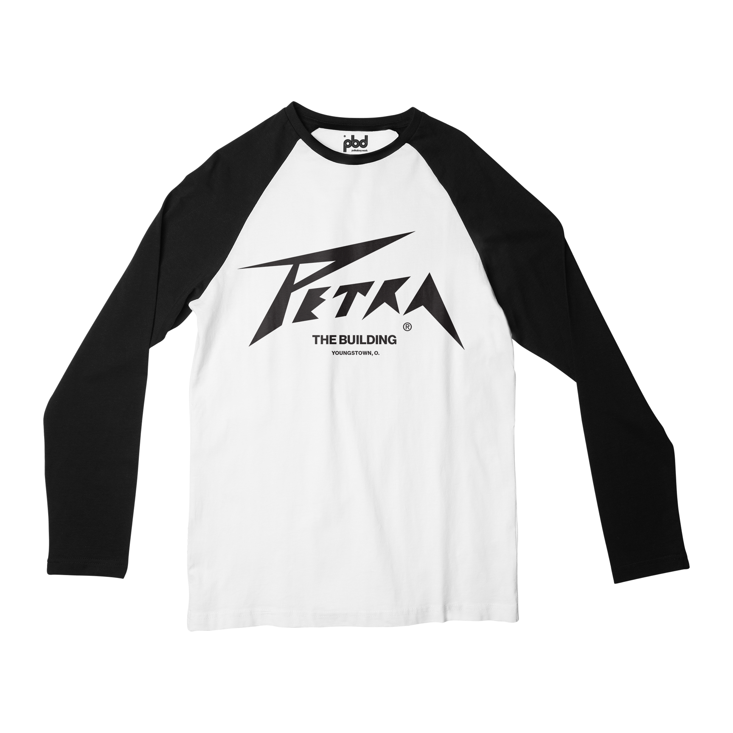 The Building "Petra Peavey": Long Sleeve Baseball Tee