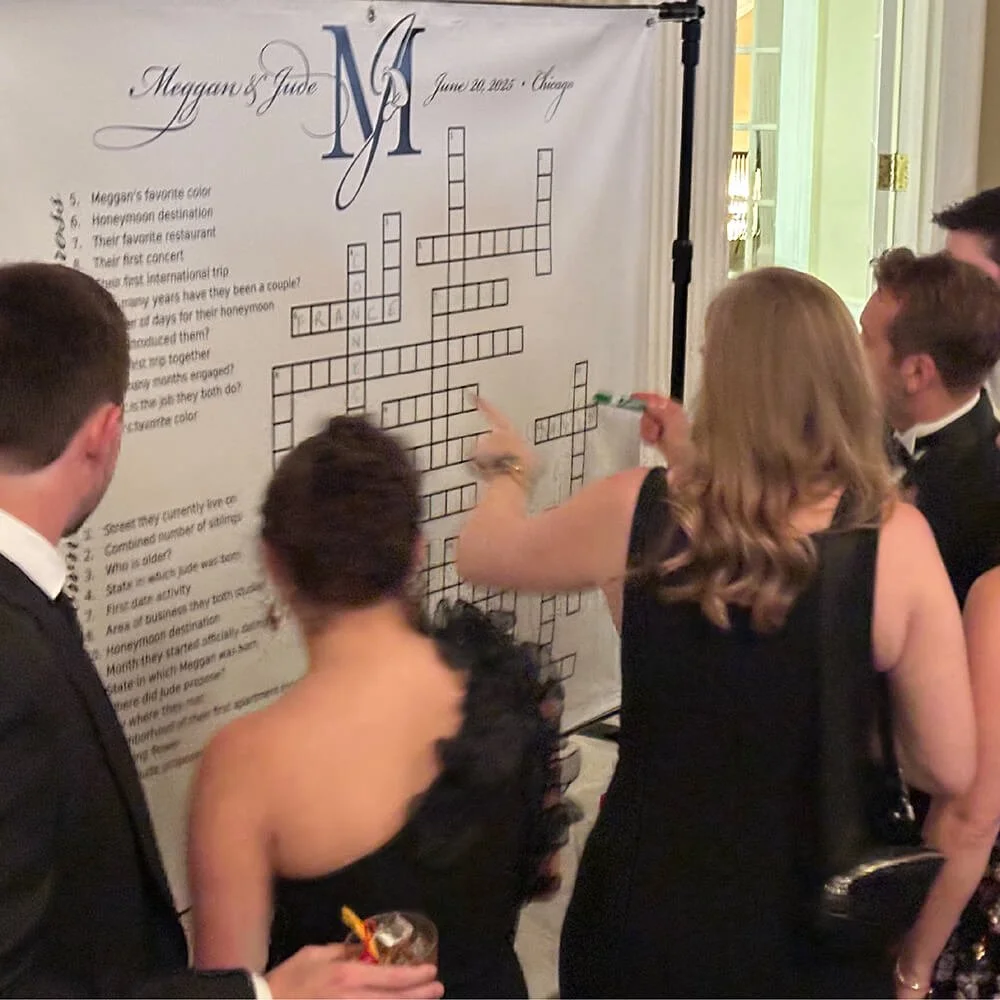 Crossword puzzle at the cocktail hour