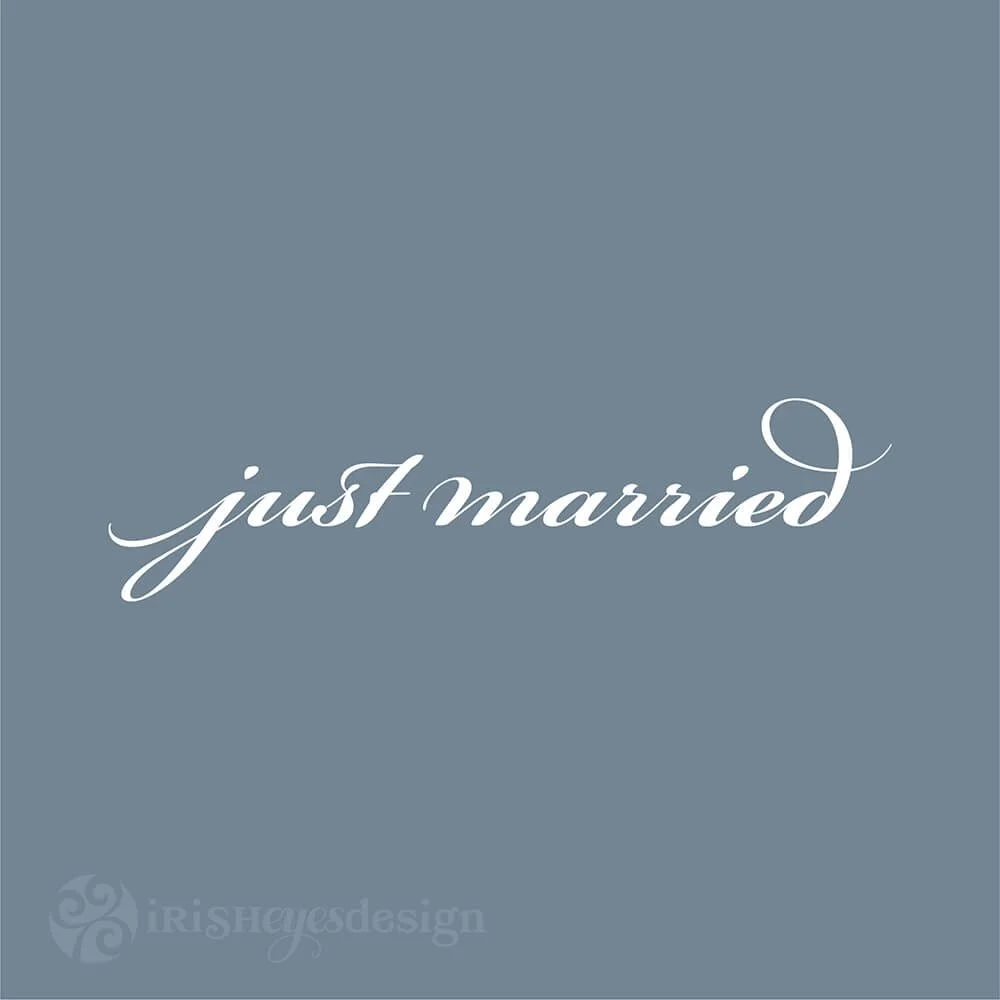 Just Married embroidery art