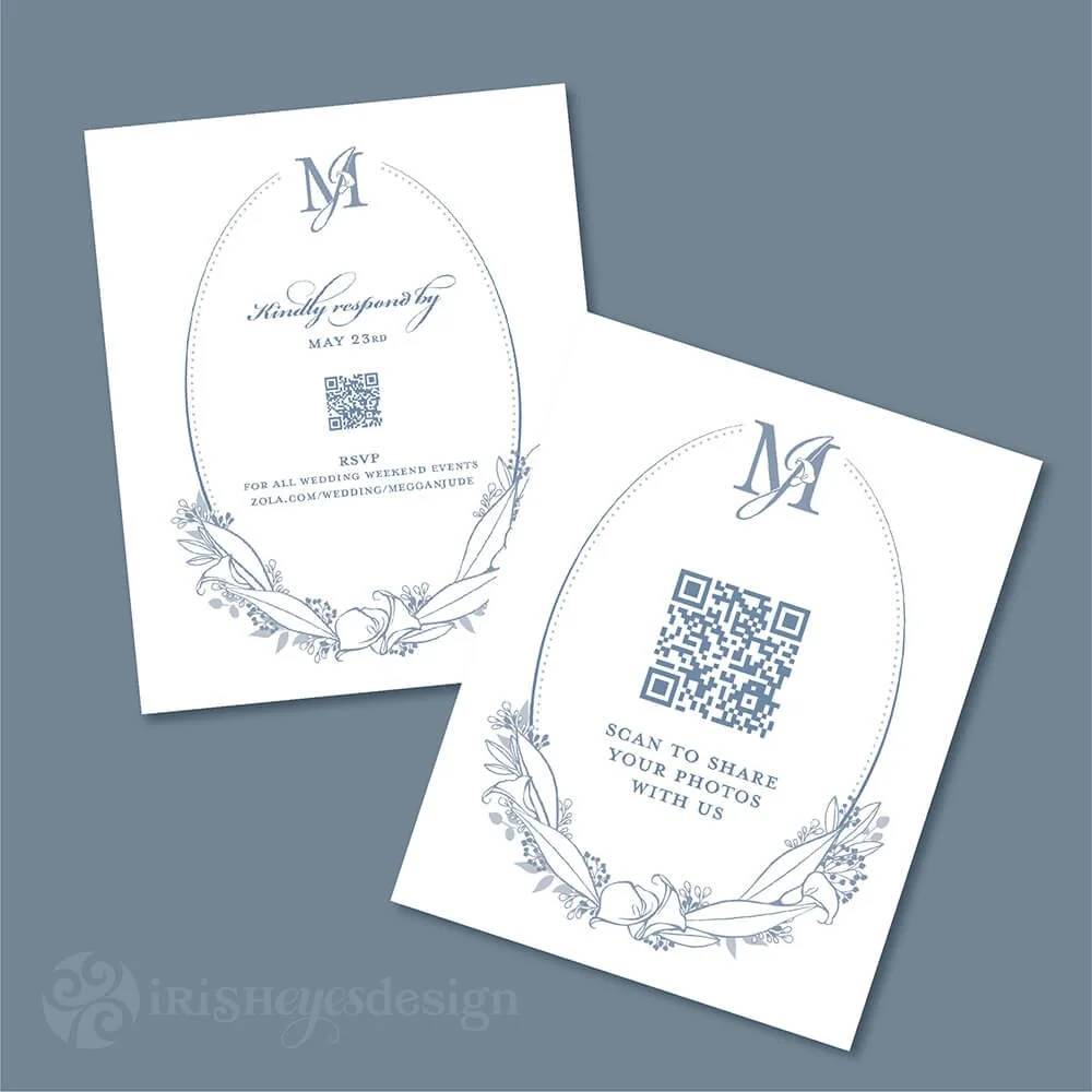 RSVP card and a link for photo uploads