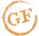 Brown badge with 'GF' written indicating Gluten Free options