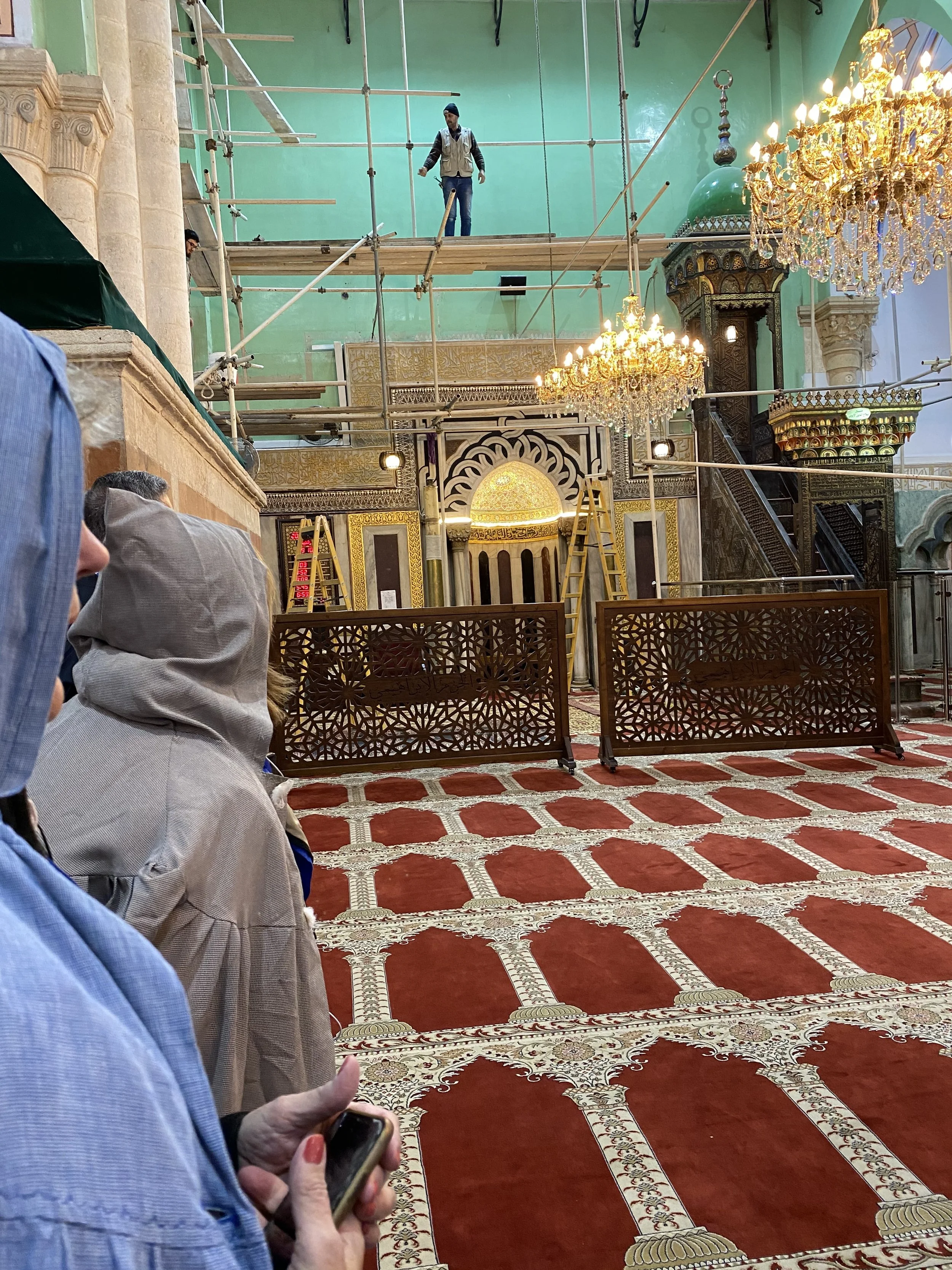 The Mosque was undergoing some repairs