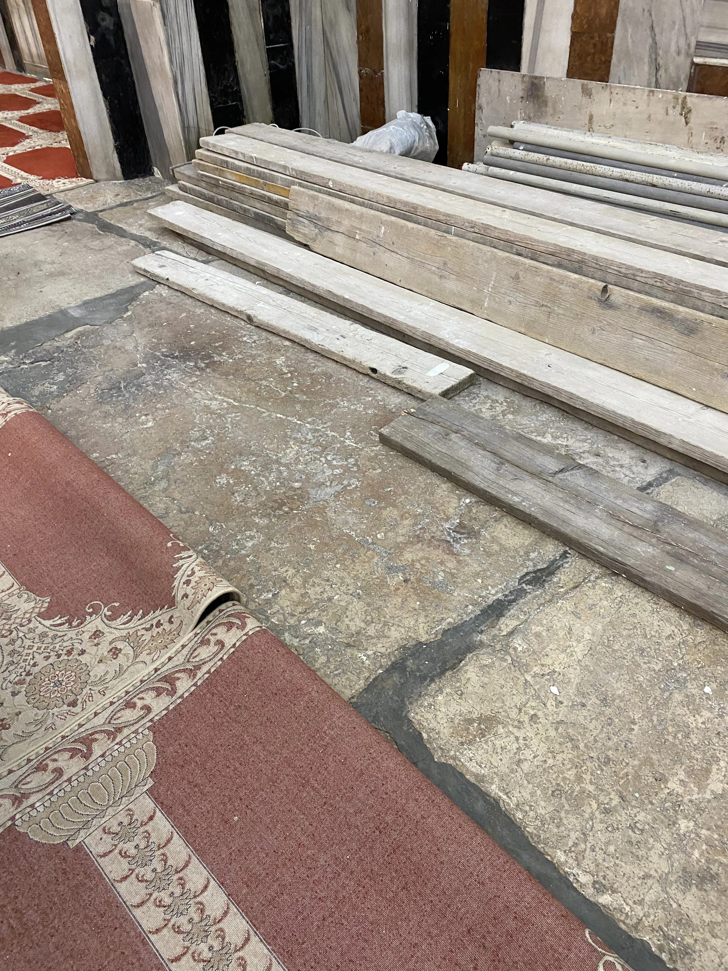 Original Herodian pavement.  There was a gutter all the way around to handle rain water as the enclosure was entirely open to air