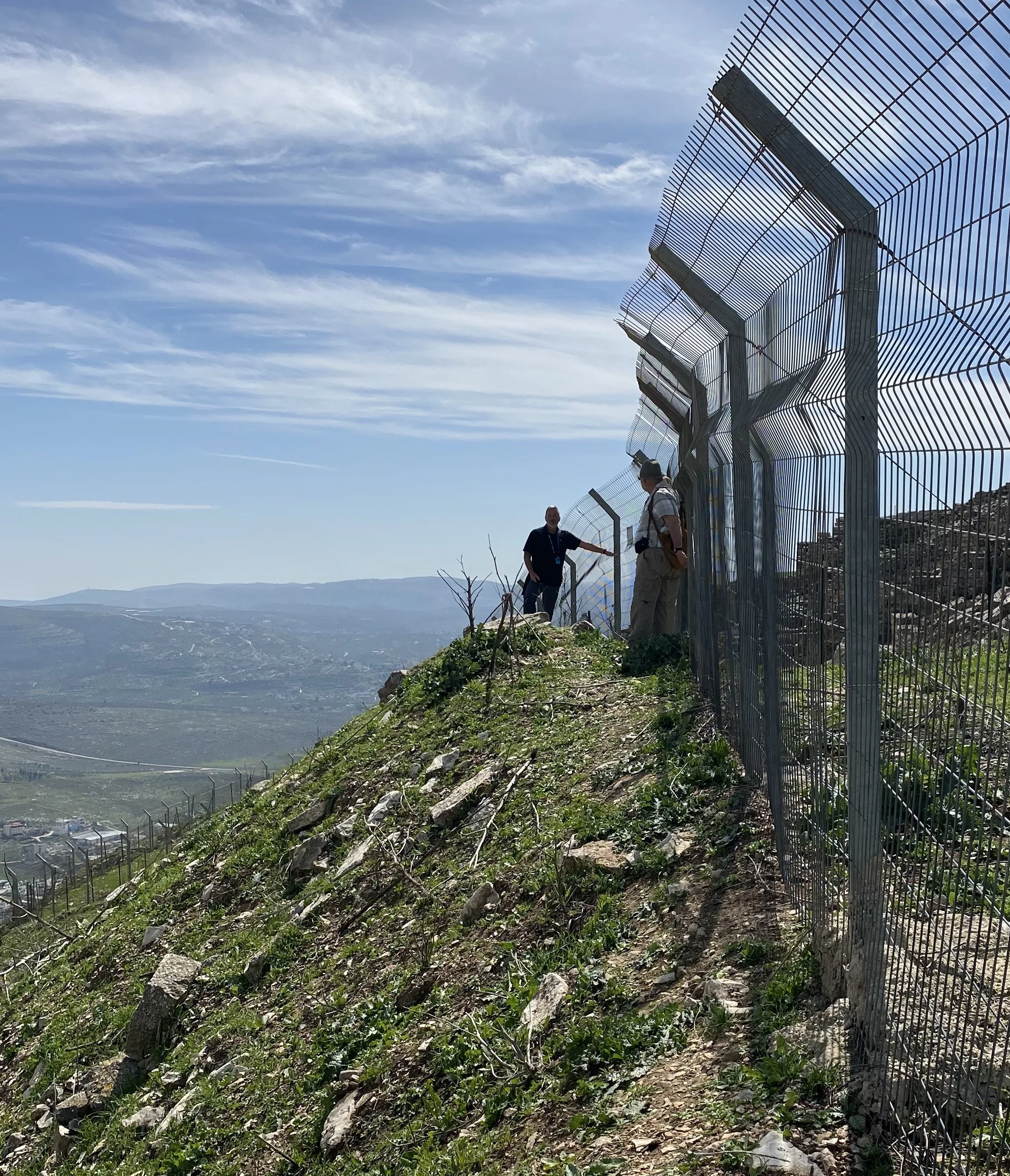 fence around the ruins on top of Mnt Gerizim