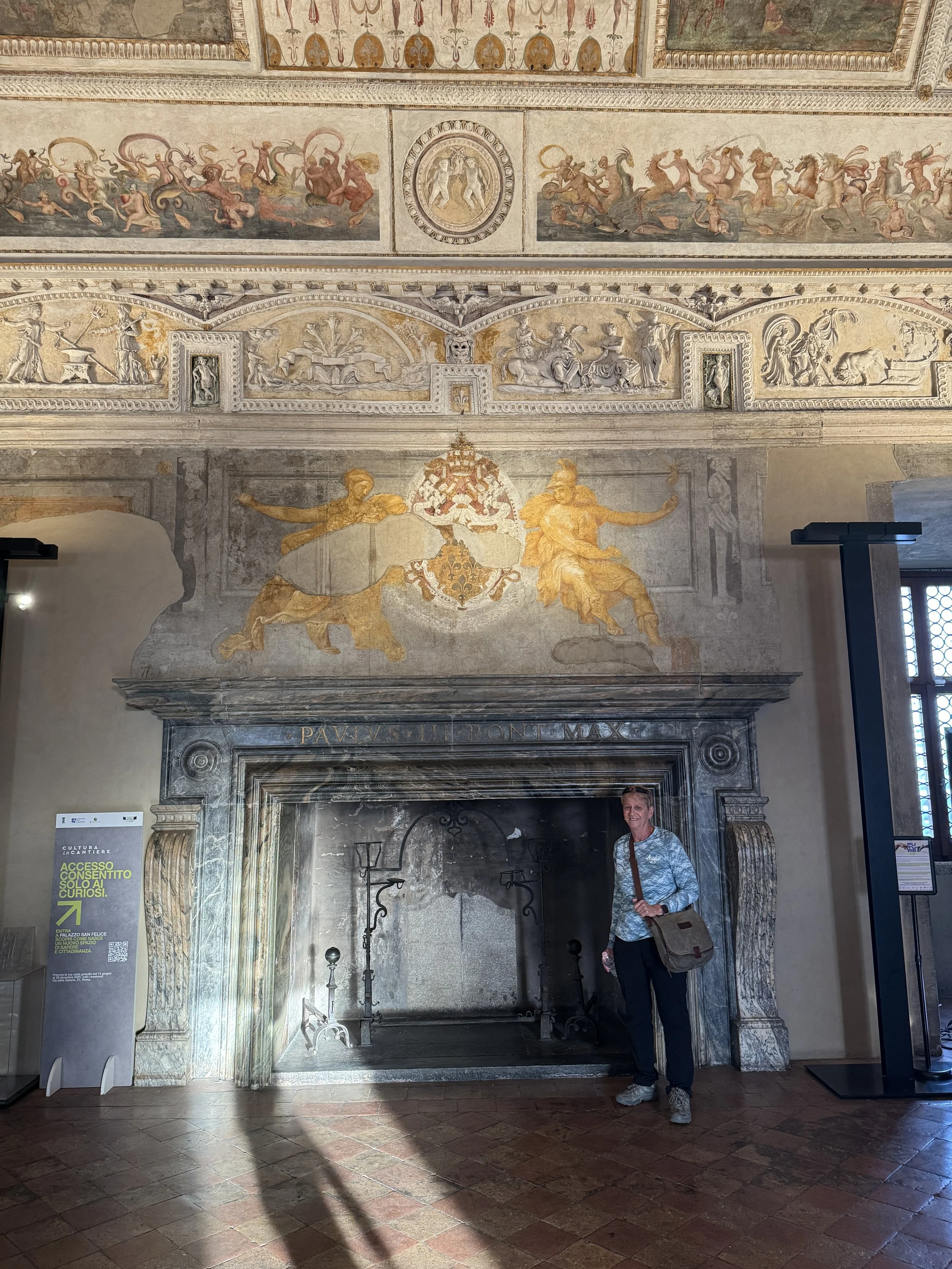 Fireplace in the castle