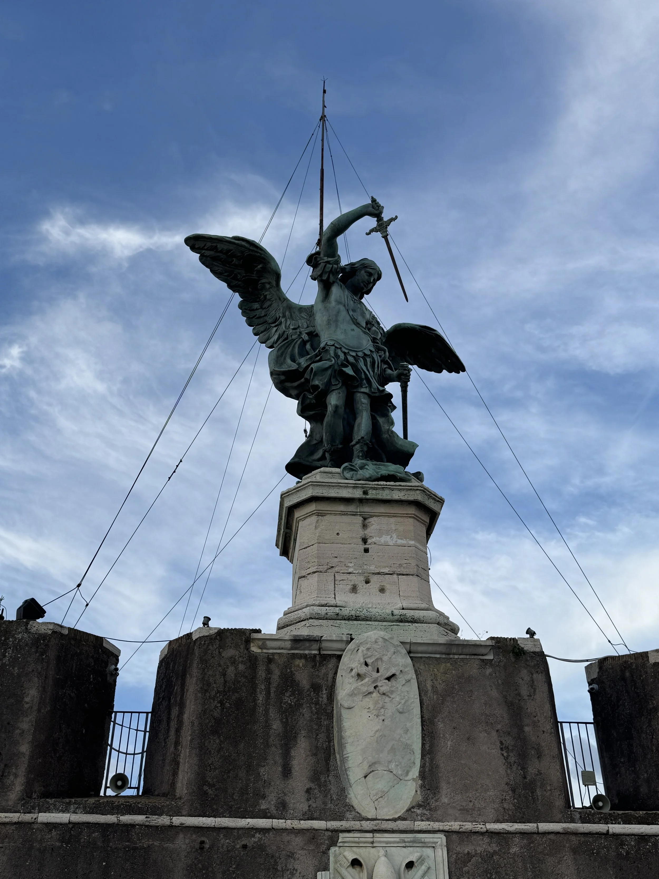Archangel Michael atop the castle