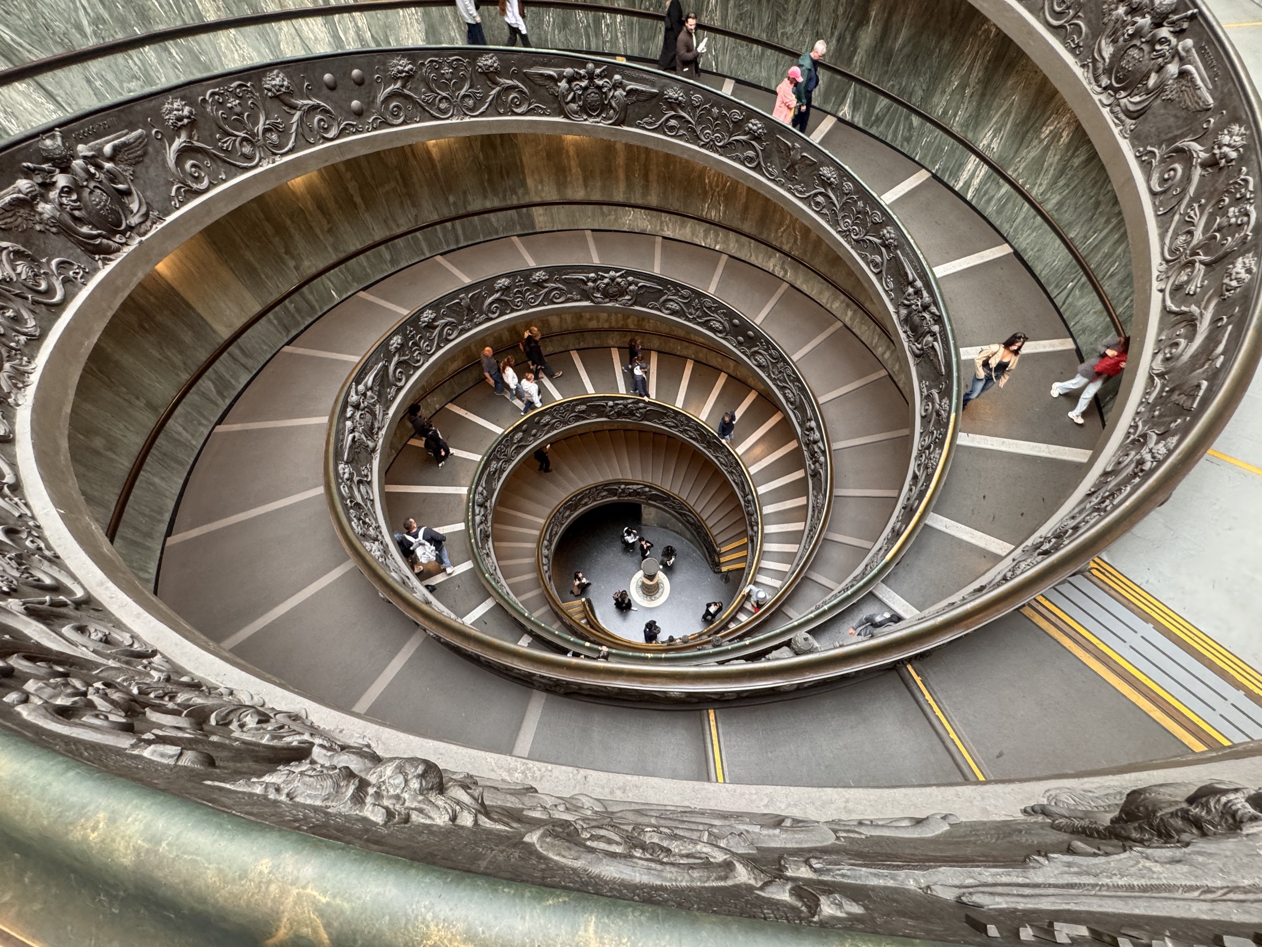 Famous circular staircase at the Vatican Museums